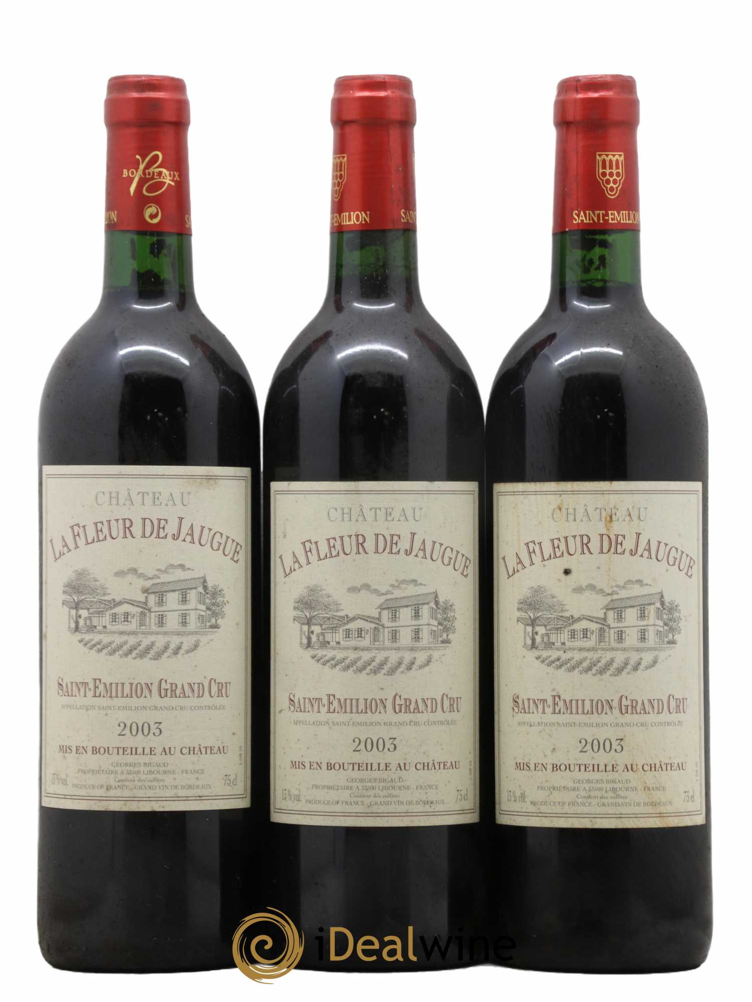 Saint-Émilion Grand Cru Fleur de Jaugue 2003 - Lot de 3 bouteilles - 0