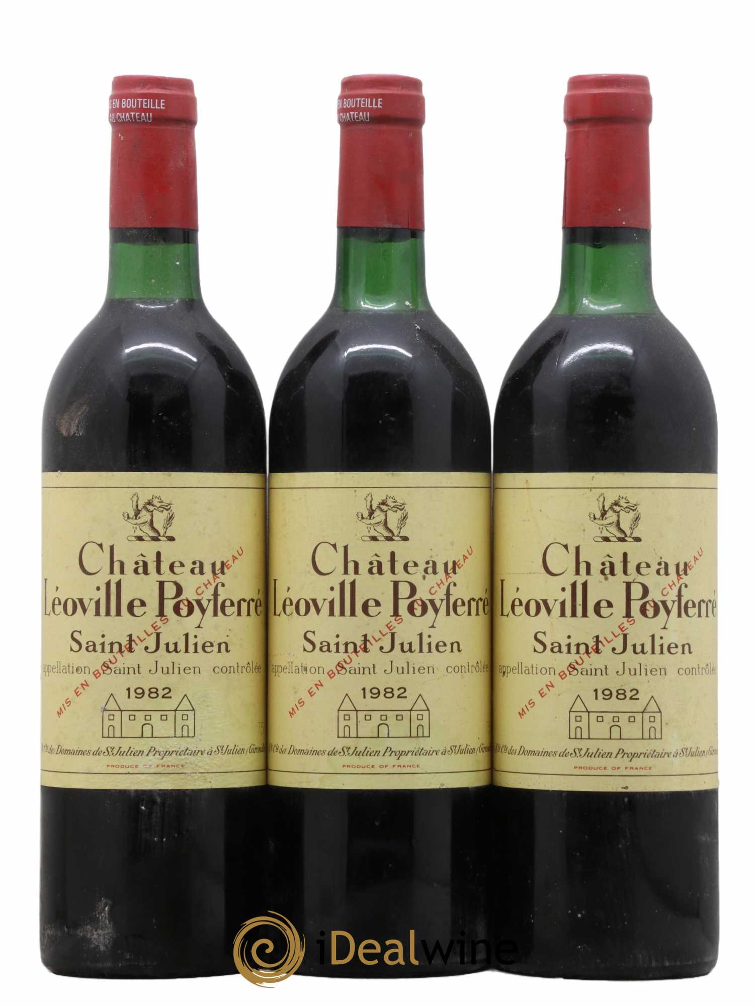 Château Léoville Poyferré 2ème Grand Cru Classé 1982 - Lot de 3 bouteilles - 0