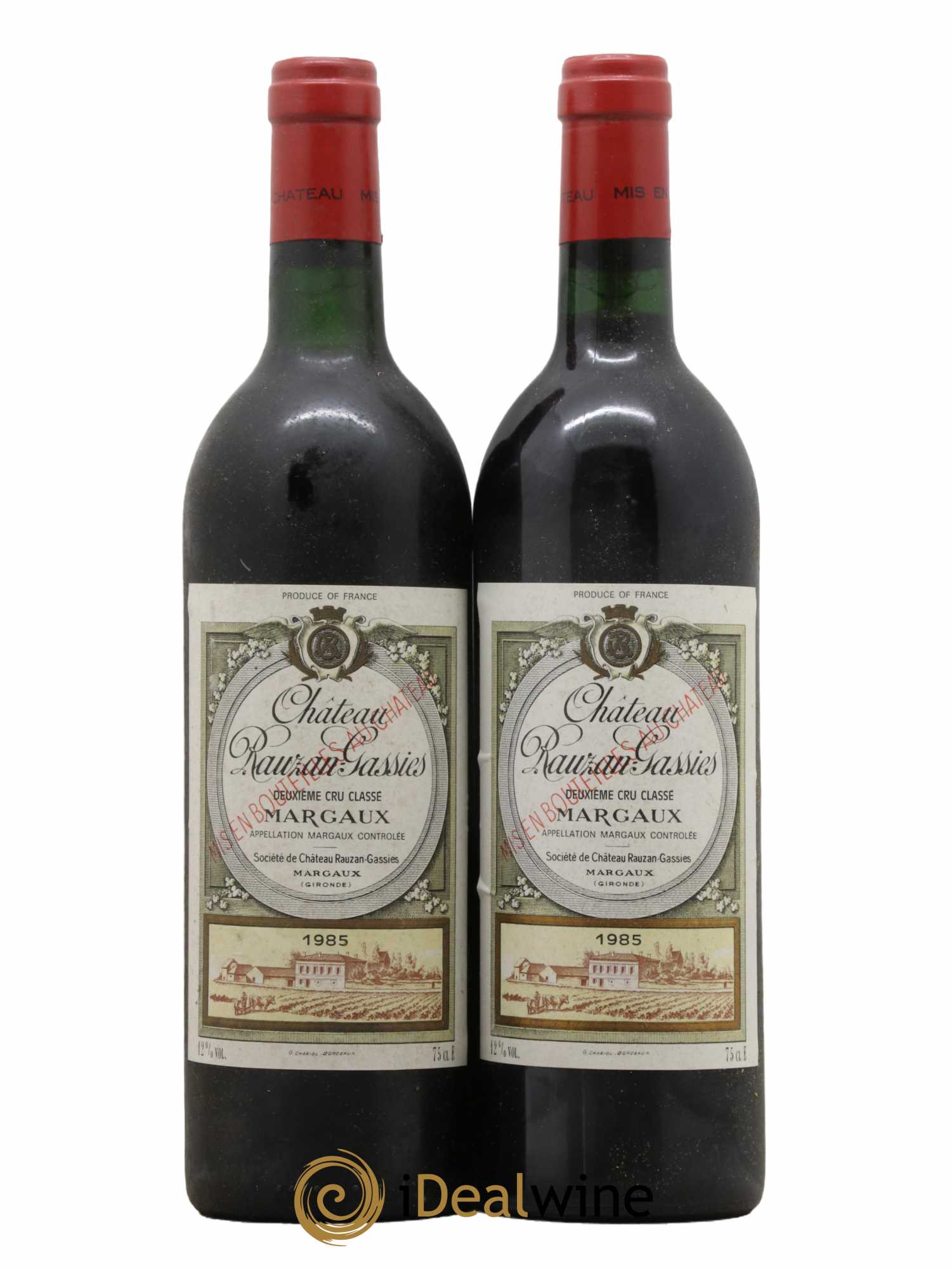 Château Rauzan-Gassies 2ème Grand Cru Classé 1985 - Lot de 2 bouteilles - 0