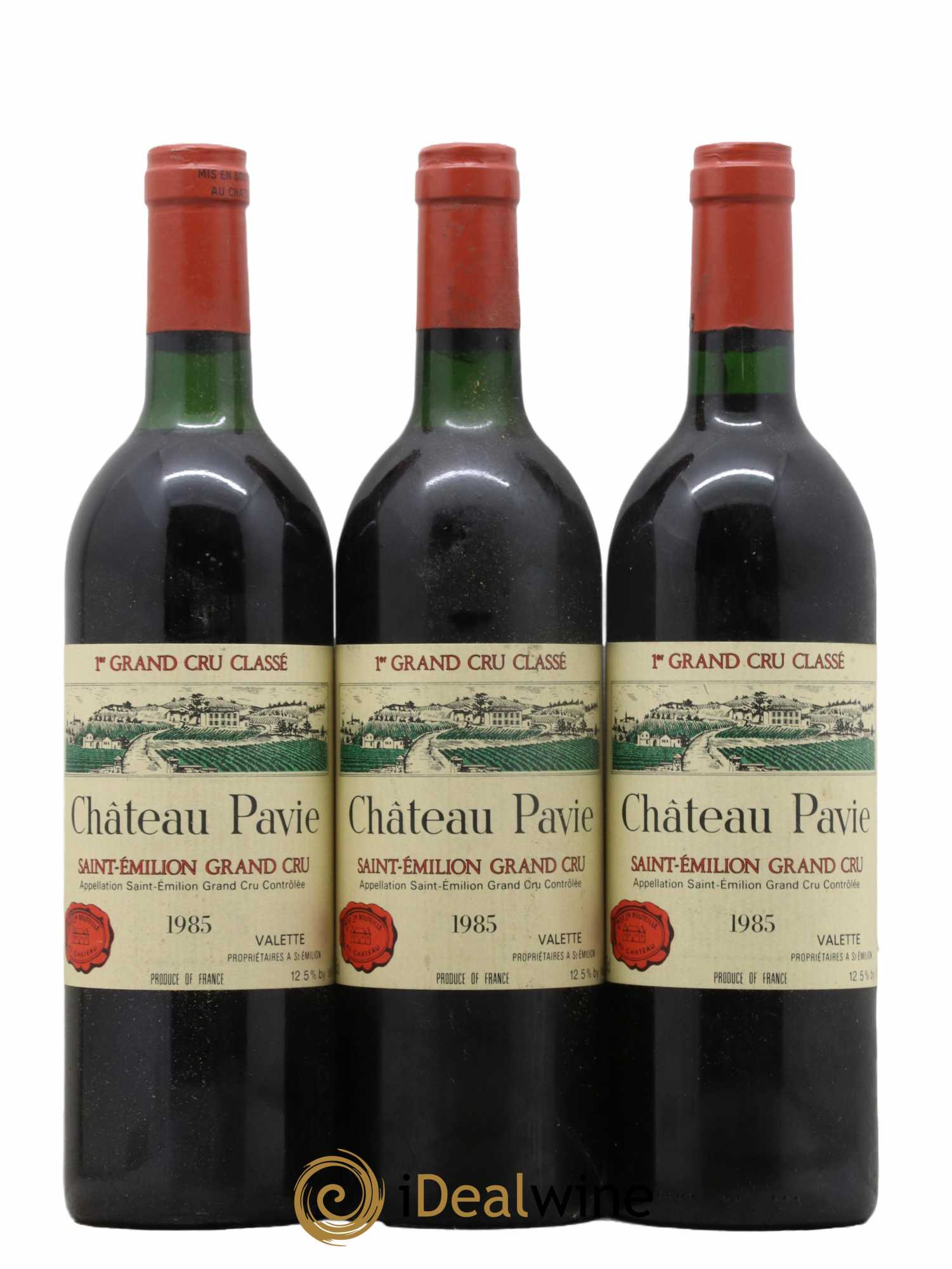 Château Pavie 1er Grand Cru Classé A 1985 - Lot de 3 bouteilles - 0
