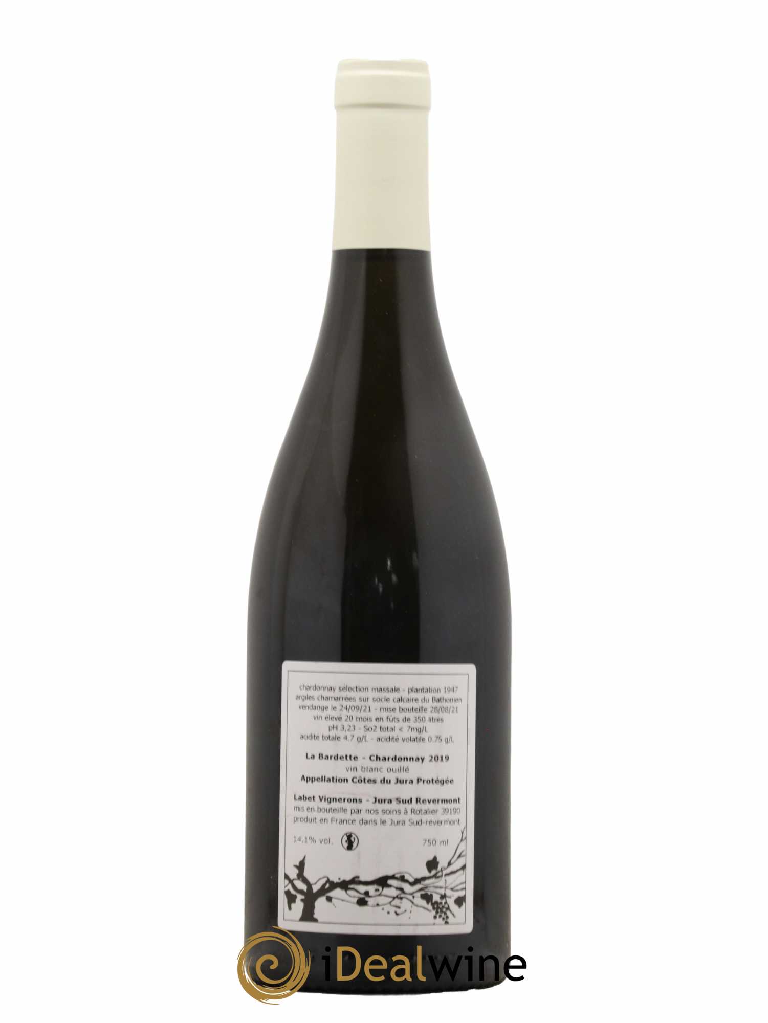 Côtes du Jura Chardonnay La Bardette Romain - Julien - Charline Labet 2019 - Lot de 1 bouteille - 1