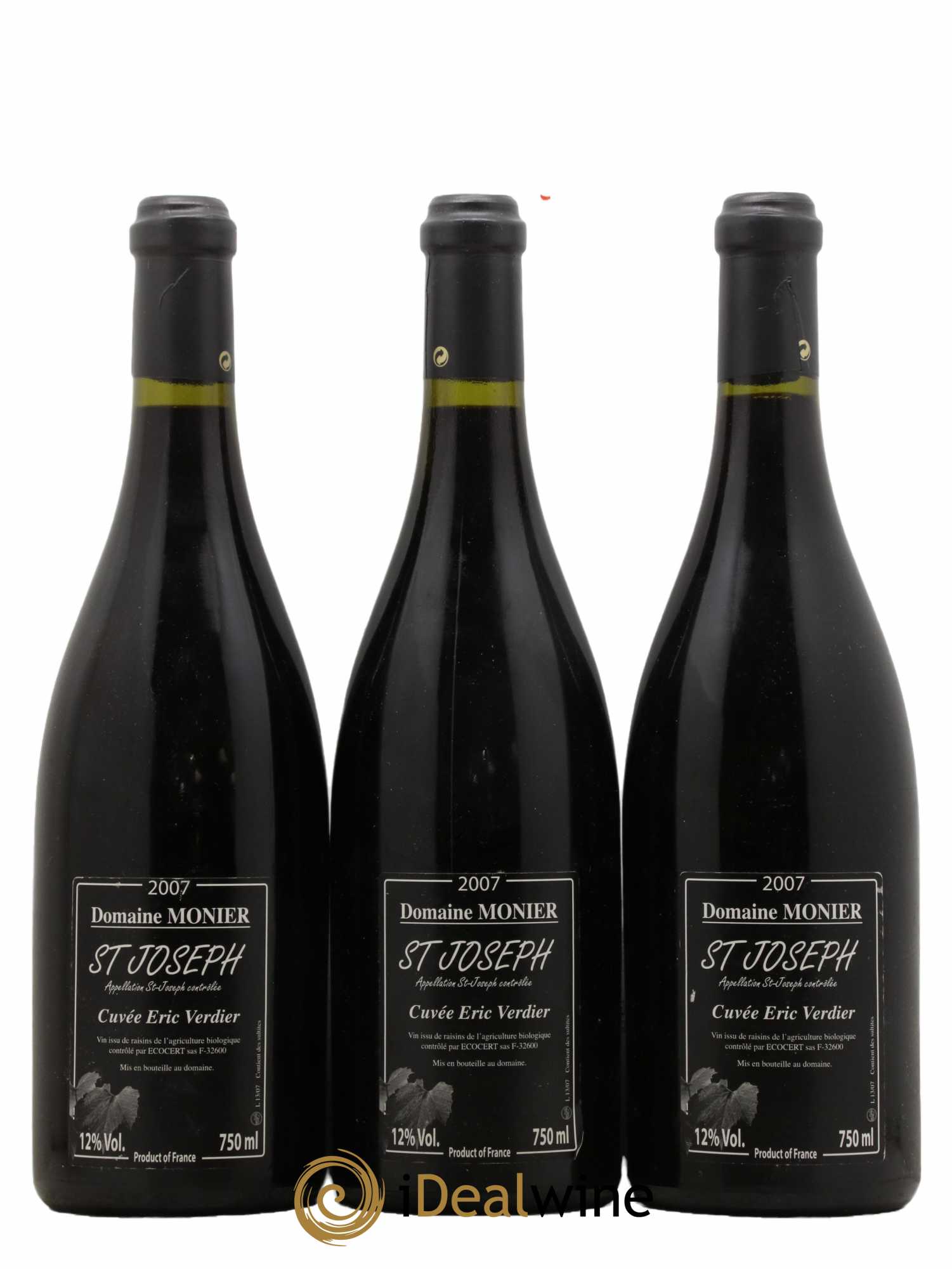 Saint-Joseph Cuvée Eric Verdier Monier Perréol 2007 - Lot de 3 bouteilles - 1