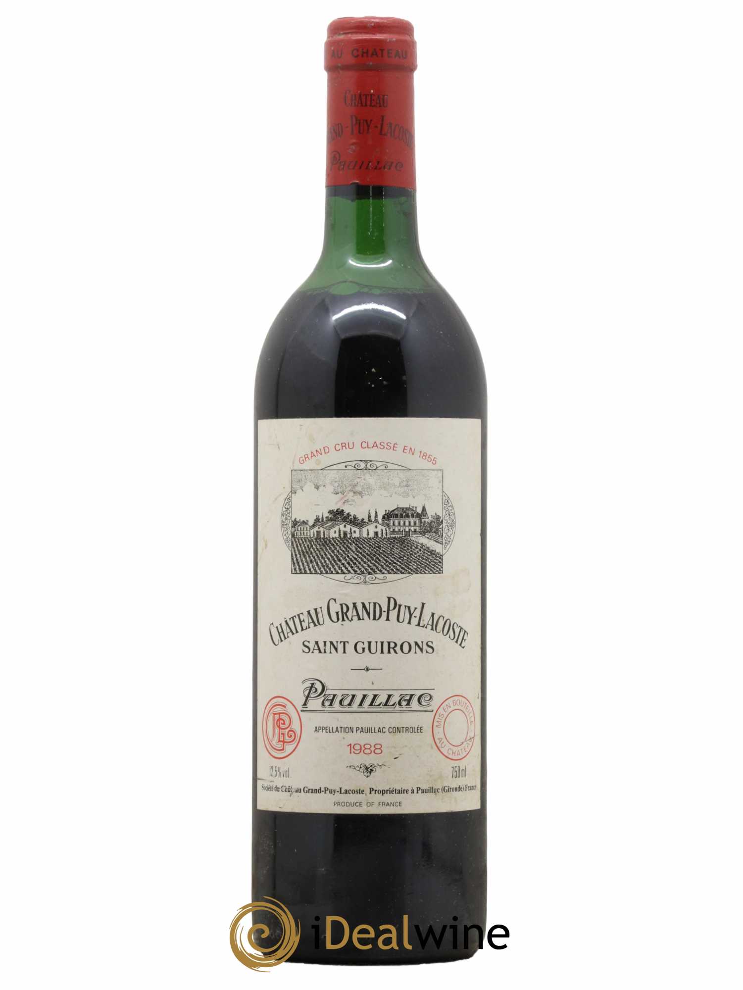 Château Grand Puy Lacoste 5ème Grand Cru Classé 1988 - Lot de 1 bouteille - 0