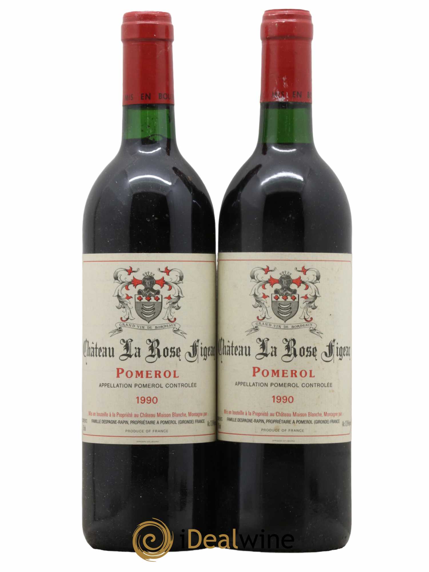Château la Rose Figeac 1990 - Lot de 2 bouteilles - 0