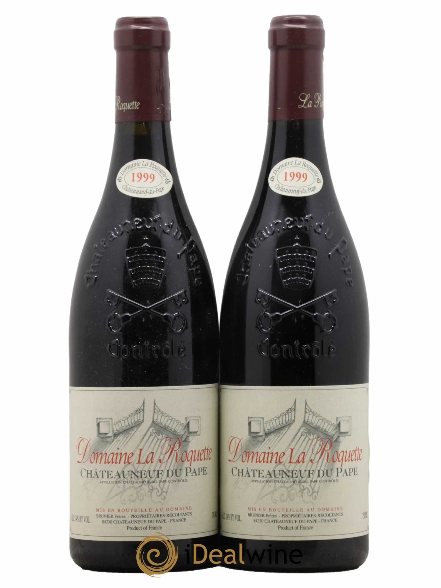 Châteauneuf-du-Pape La Roquète - Anciennement La Roquette (Domaine de) Vignobles Brunier 1999 - Posten von 2 Flaschen - 0