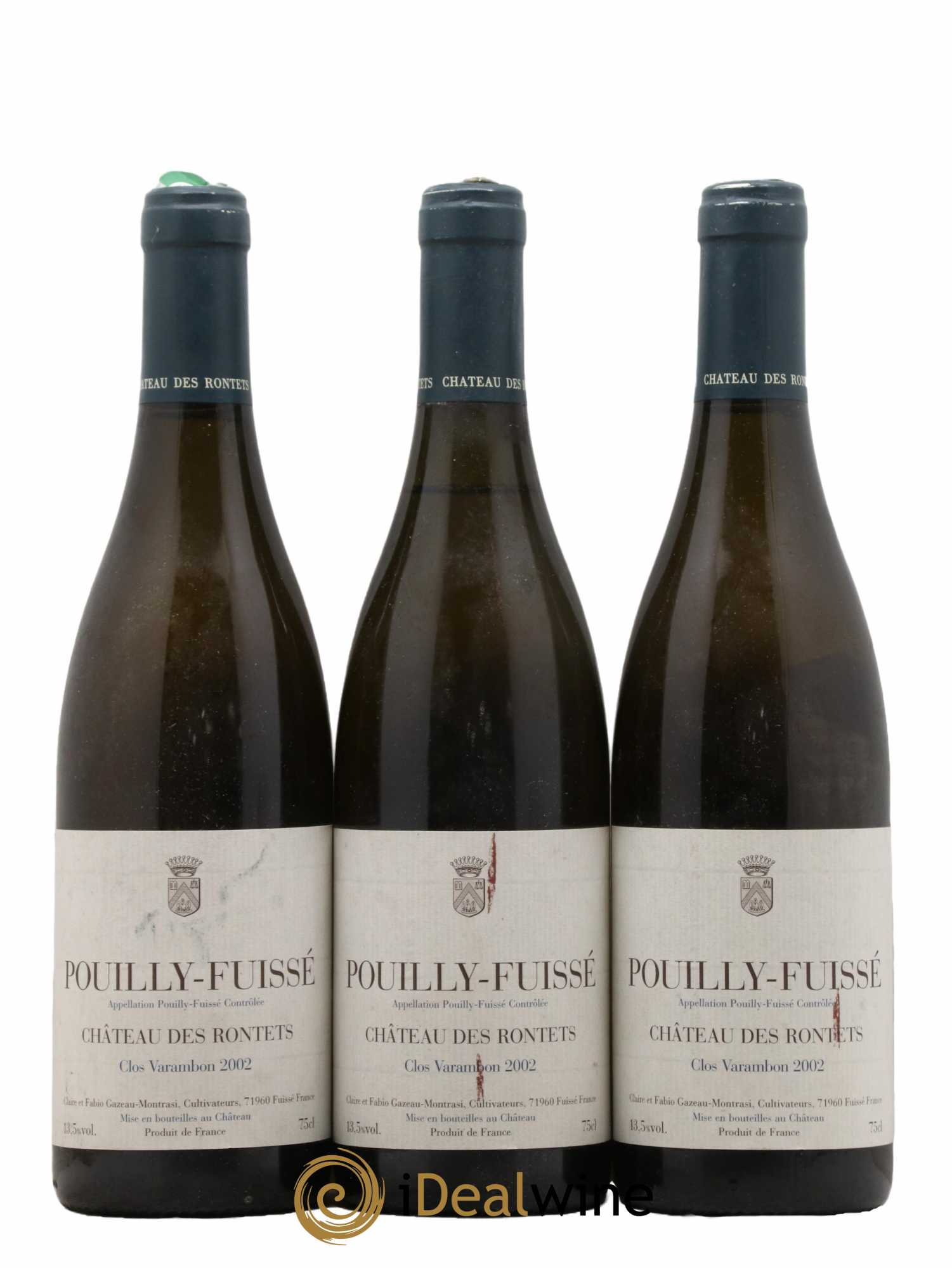Pouilly-Fuissé Clos Varambon Château des Rontets 2002 - Posten von 3 Flaschen - 0