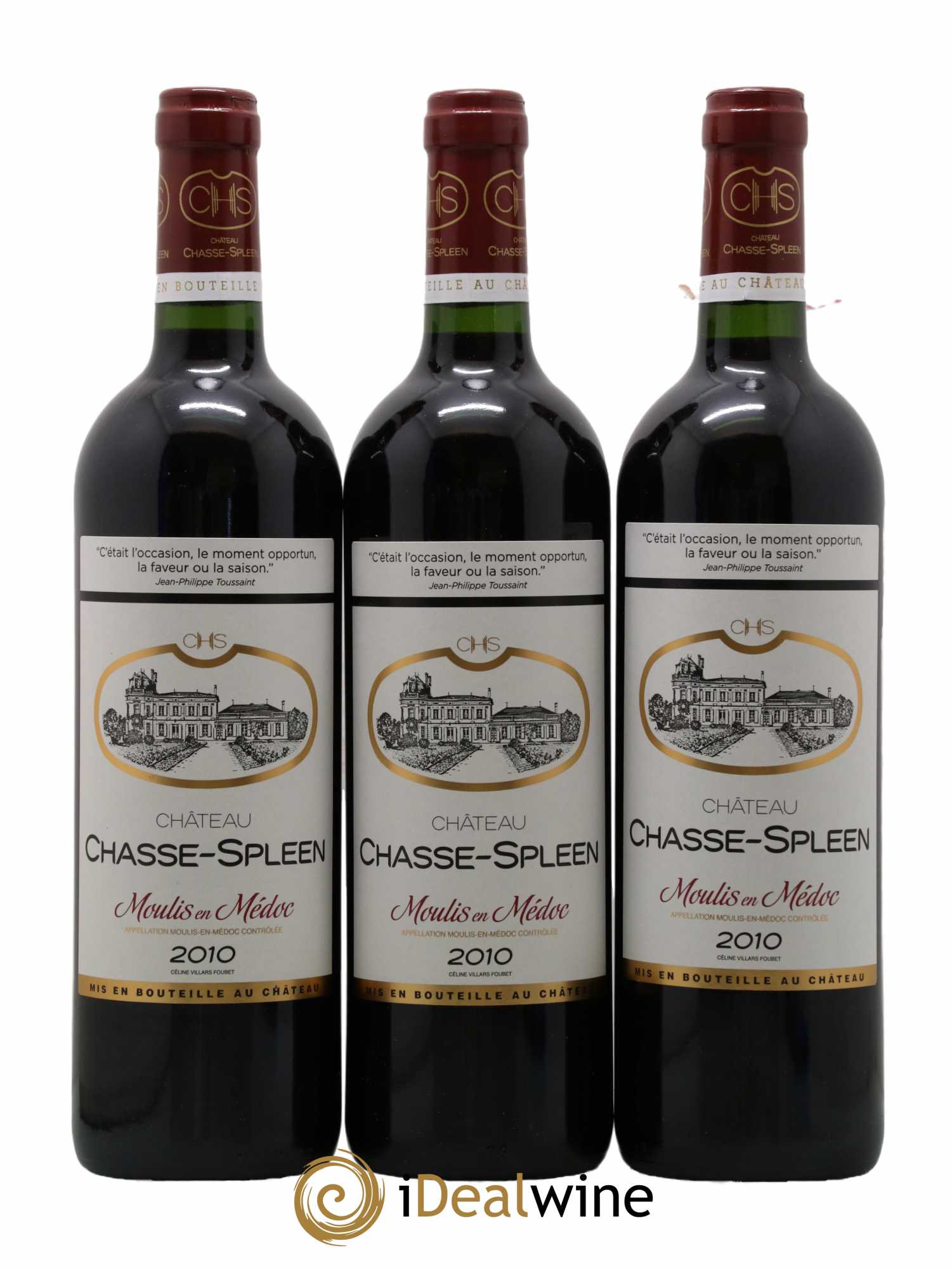 Château Chasse Spleen 2010 - Lot de 3 bouteilles - 0