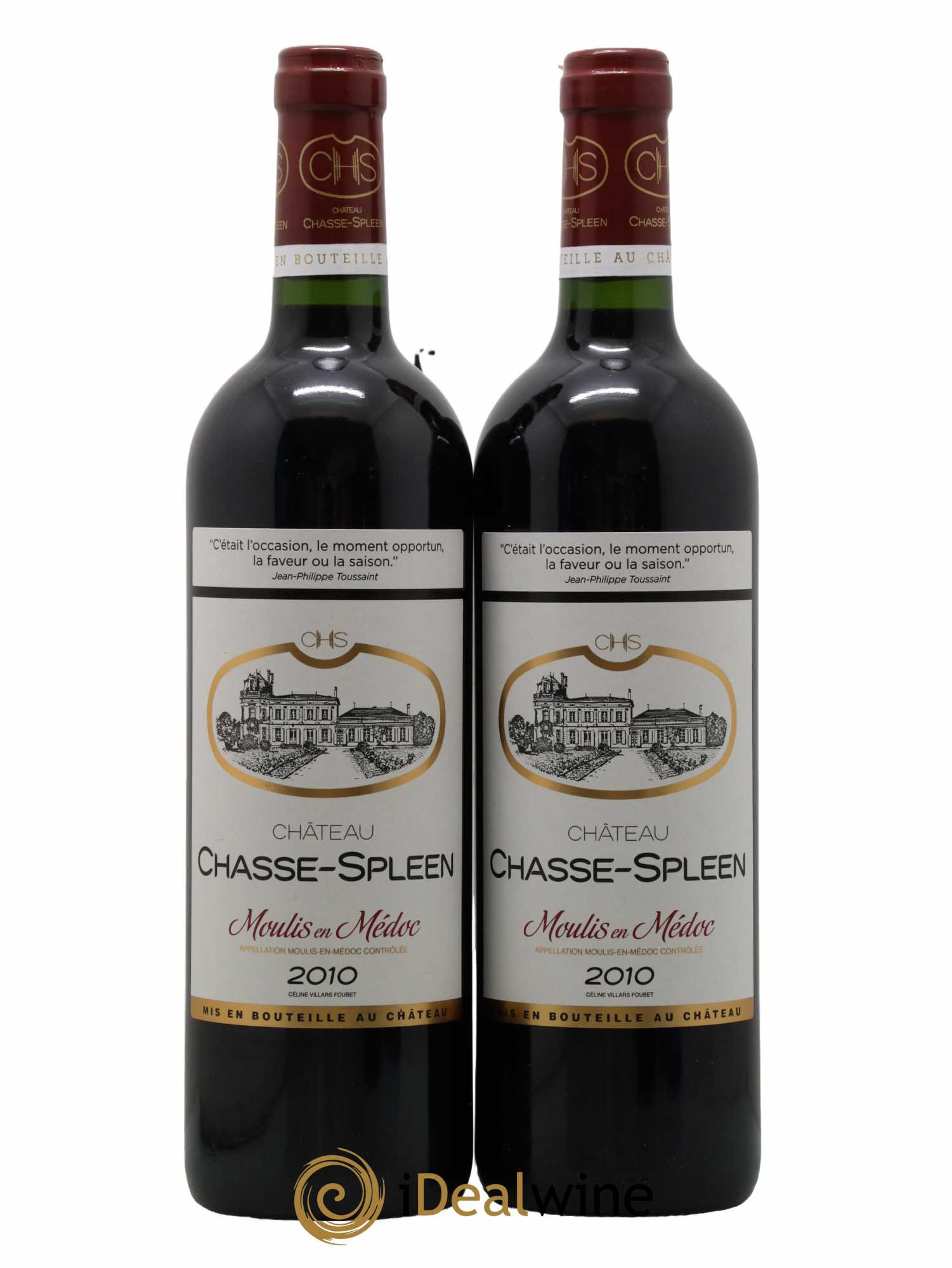 Château Chasse Spleen 2010 - Lot de 2 bouteilles - 0