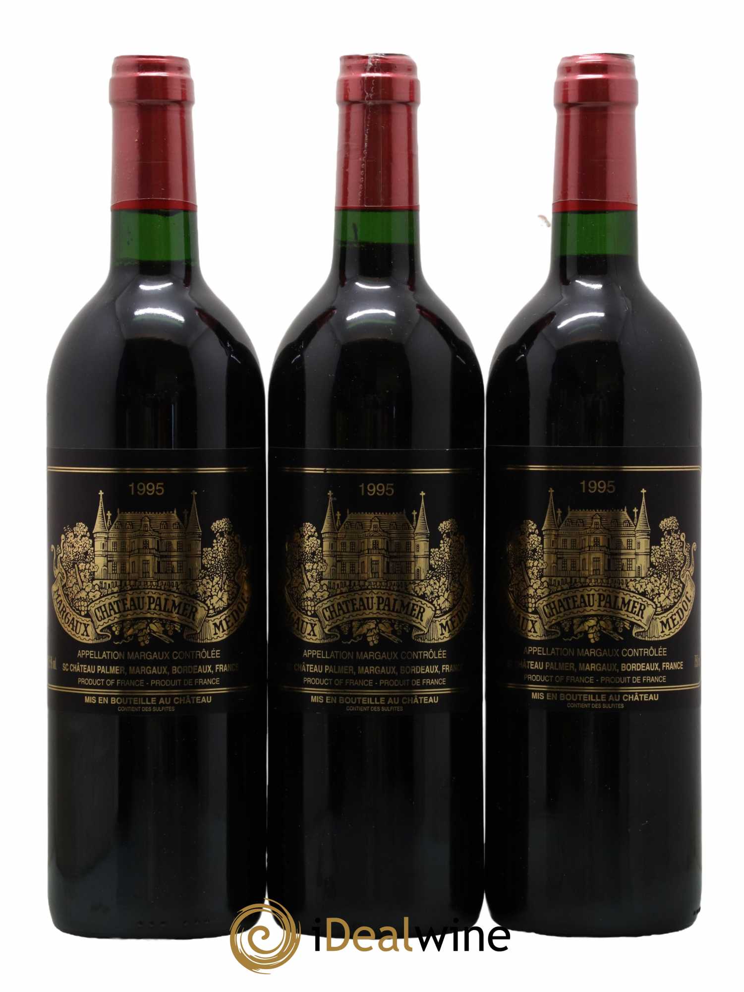 Château Palmer 3ème Grand Cru Classé 1995 - Lot de 3 bouteilles - 0