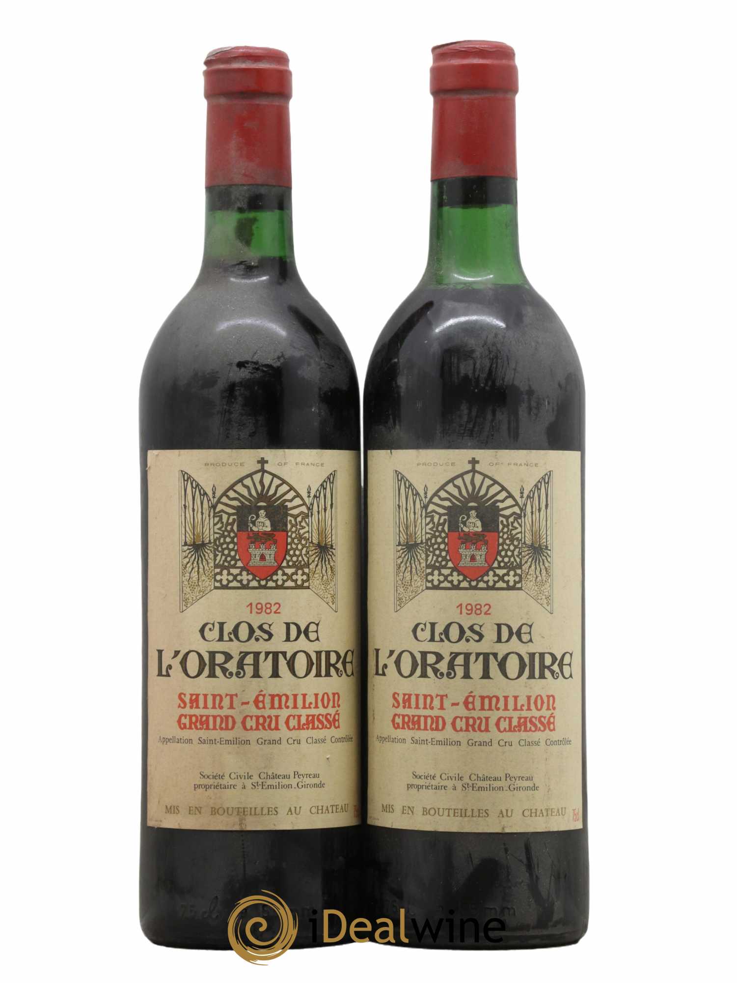 Clos de l'Oratoire Grand Cru Classé 1982 - Lot de 2 bouteilles - 0