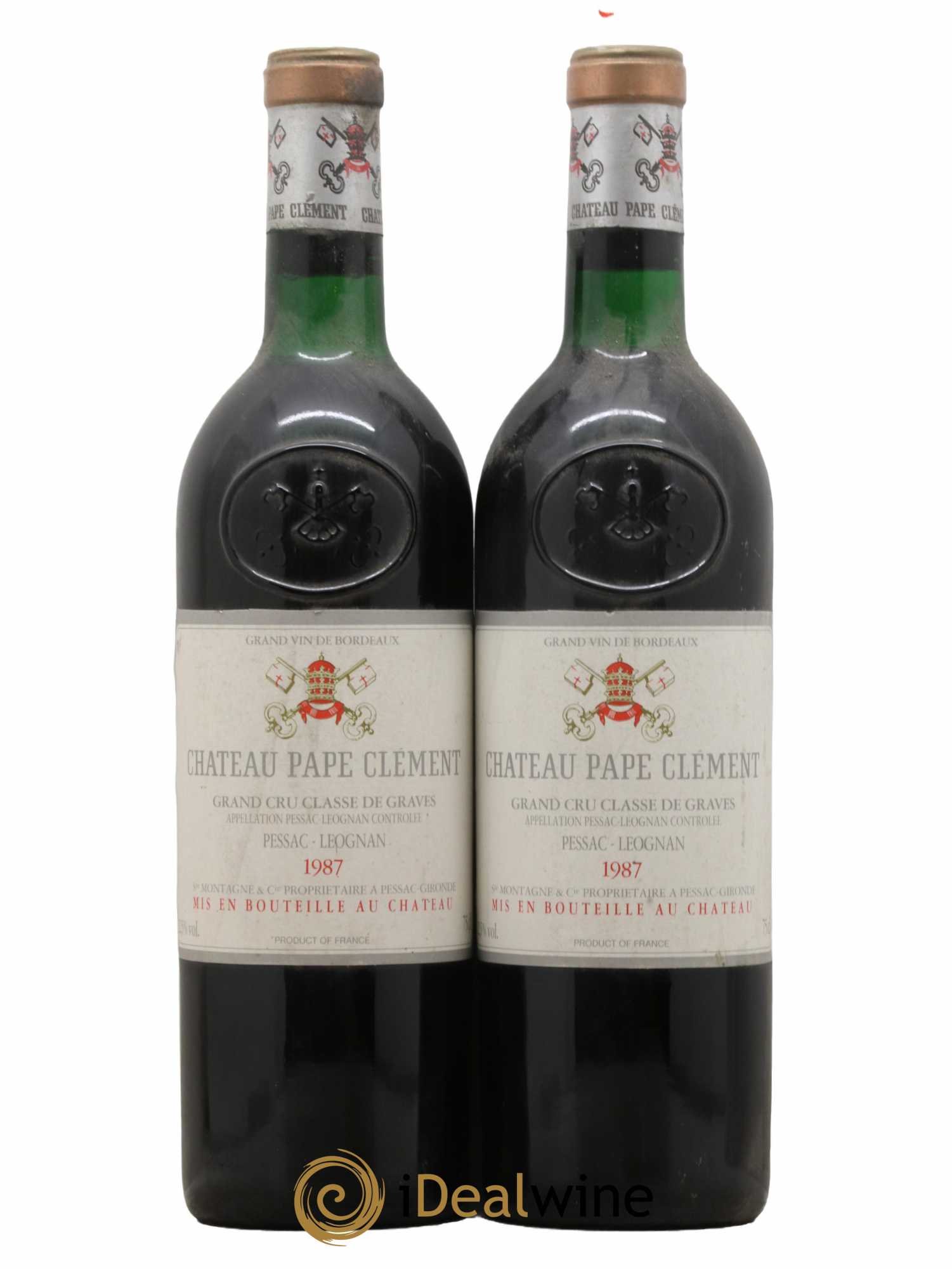 Château Pape Clément Cru Classé de Graves 1987 - Lot de 2 bouteilles - 0