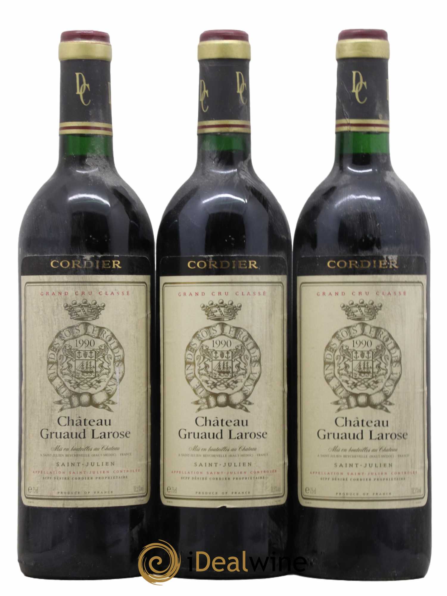 Château Gruaud Larose 2ème Grand Cru Classé 1990 - Lot de 3 bouteilles - 0