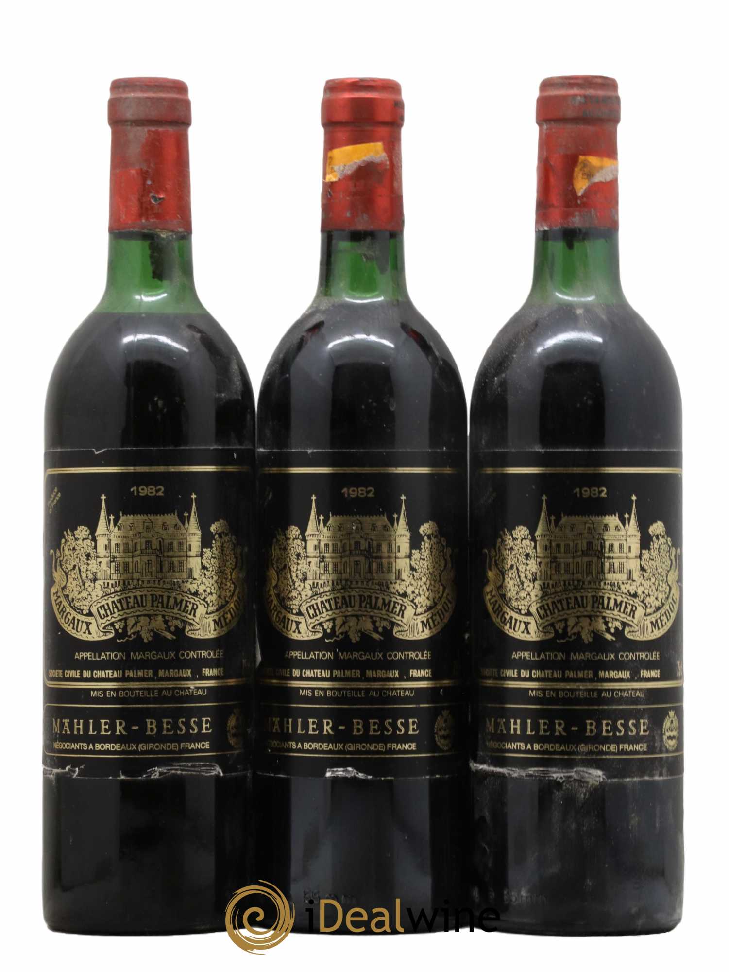 Château Palmer 3ème Grand Cru Classé 1982 - Lot de 3 bouteilles - 0