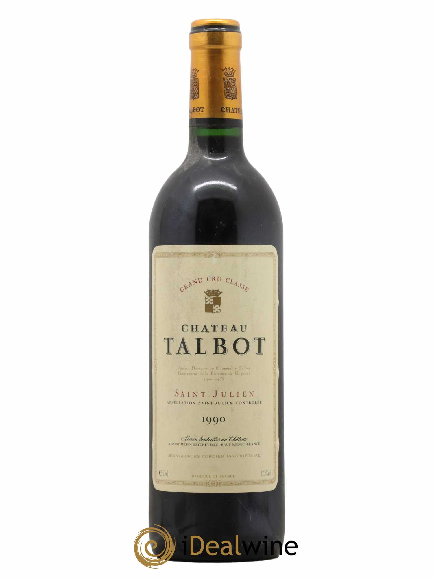 Château Talbot 4ème Grand Cru Classé 1990 - Lot de 1 bouteille - 0