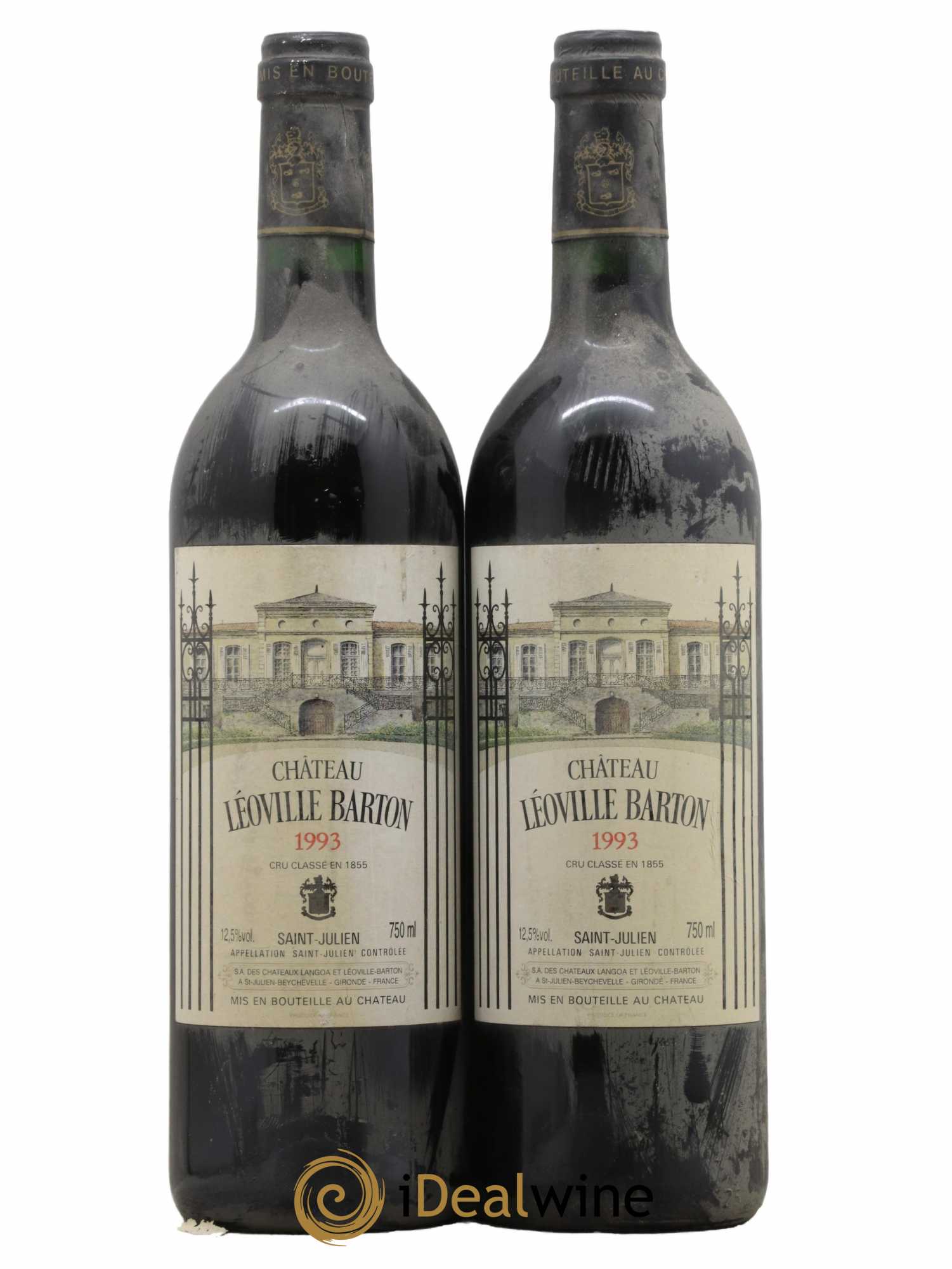 Château Léoville Barton 2ème Grand Cru Classé 1993 - Lot de 2 bouteilles - 0