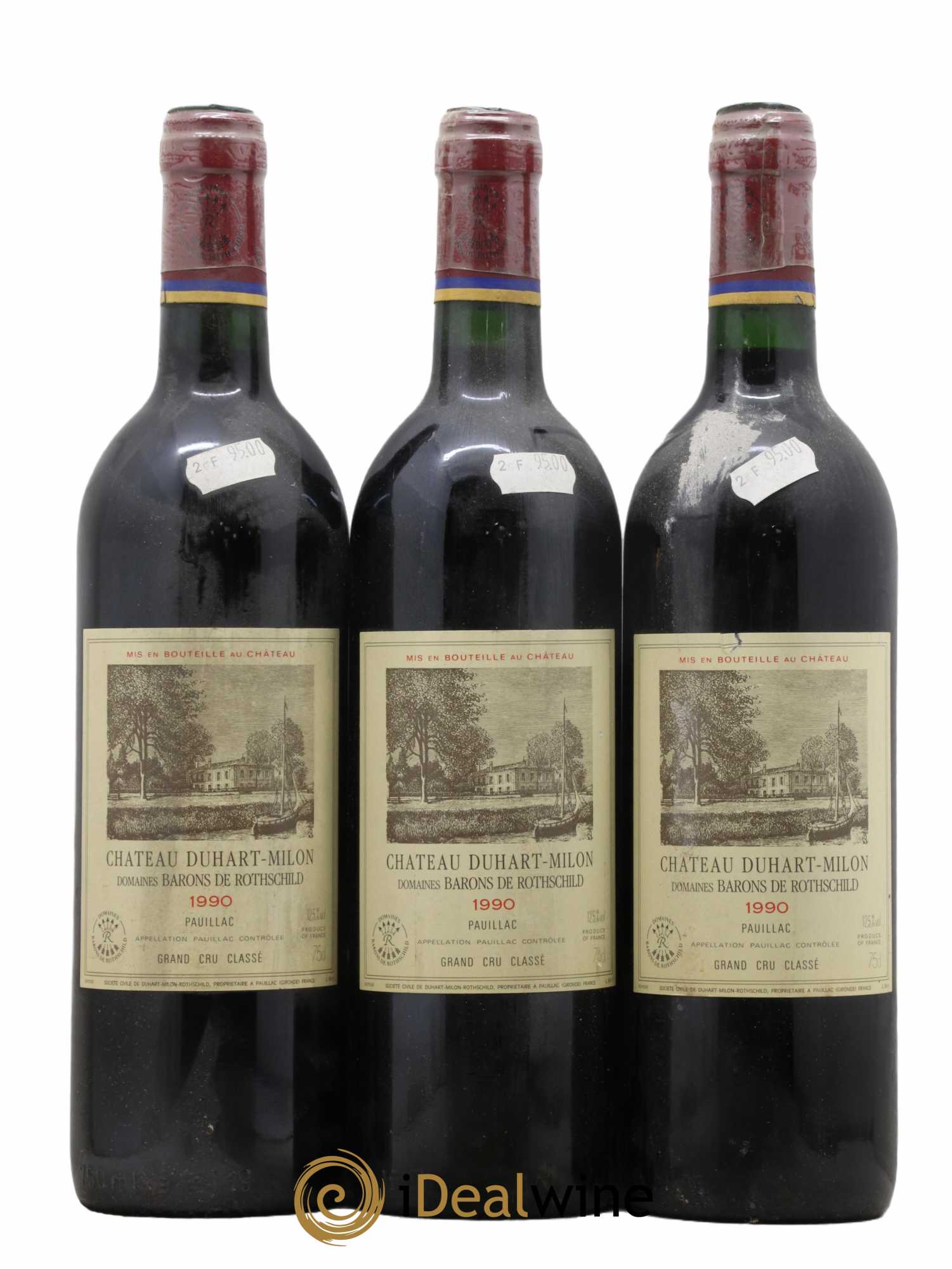 Château Duhart-Milon 4ème Grand Cru Classé 1990 - Lot de 3 bouteilles - 0