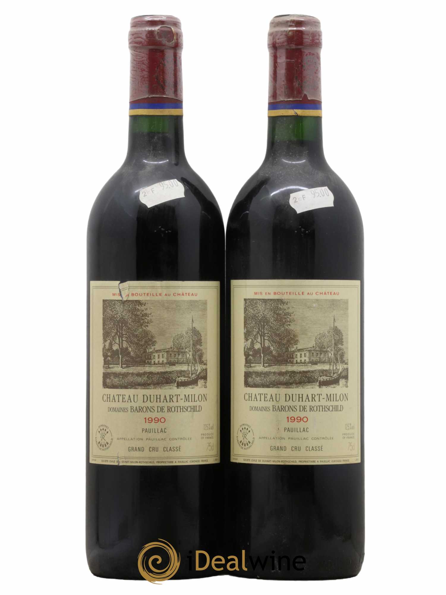 Château Duhart-Milon 4ème Grand Cru Classé 1990 - Lot de 2 bouteilles - 0