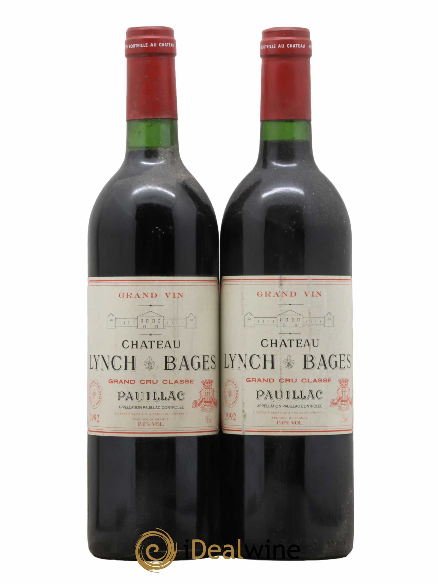 Château Lynch Bages 5ème Grand Cru Classé 1992 - Lot de 2 bouteilles - 0
