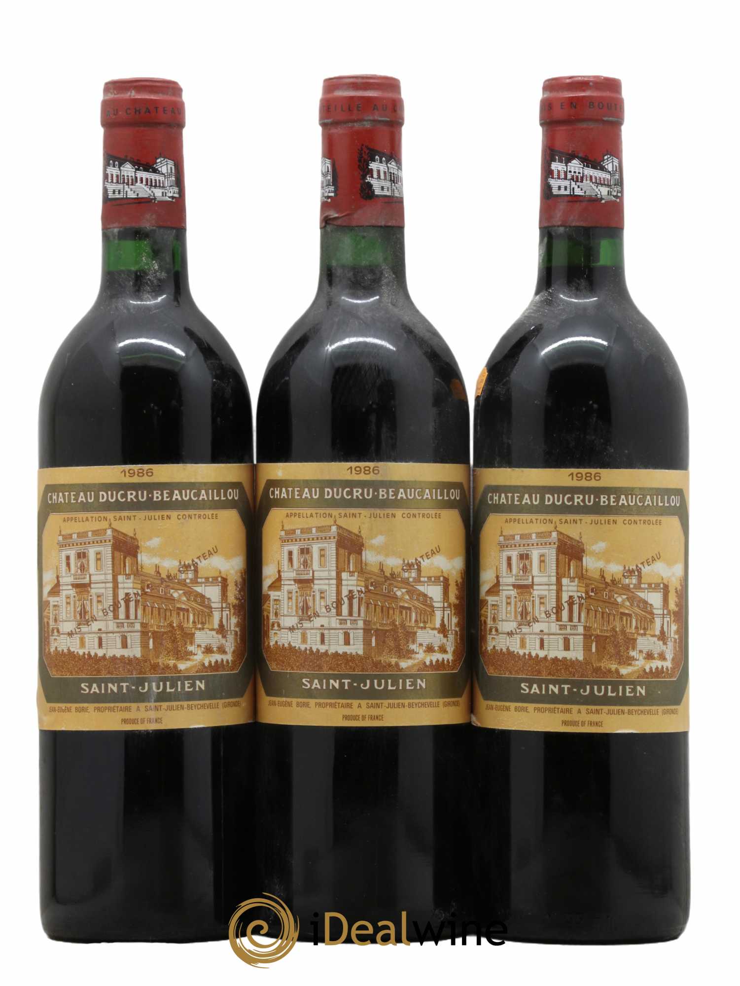Château Ducru Beaucaillou 2ème Grand Cru Classé 1986 - Lot de 3 bouteilles - 0