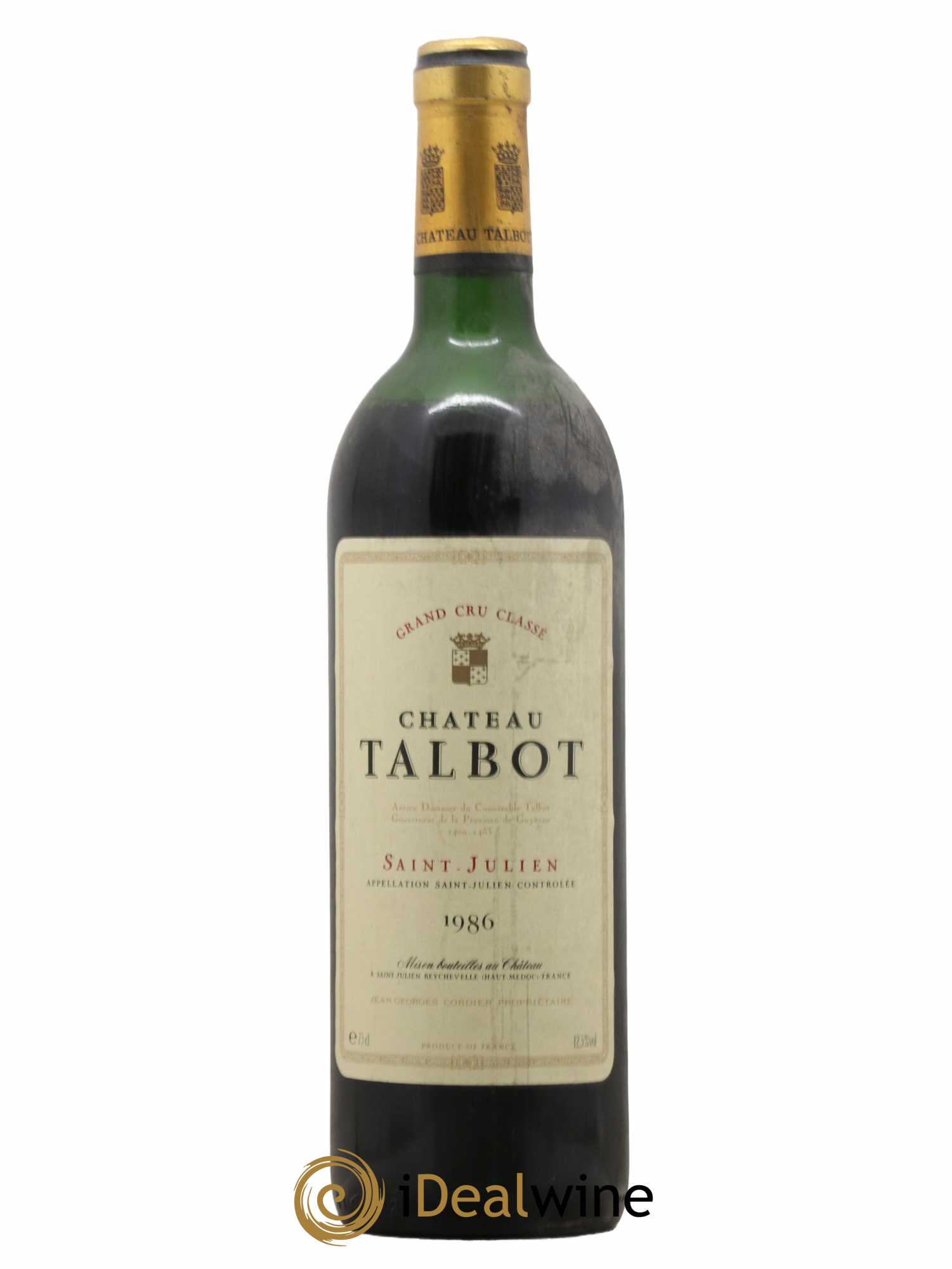 Château Talbot 4ème Grand Cru Classé 1986 - Lot de 1 bouteille - 0