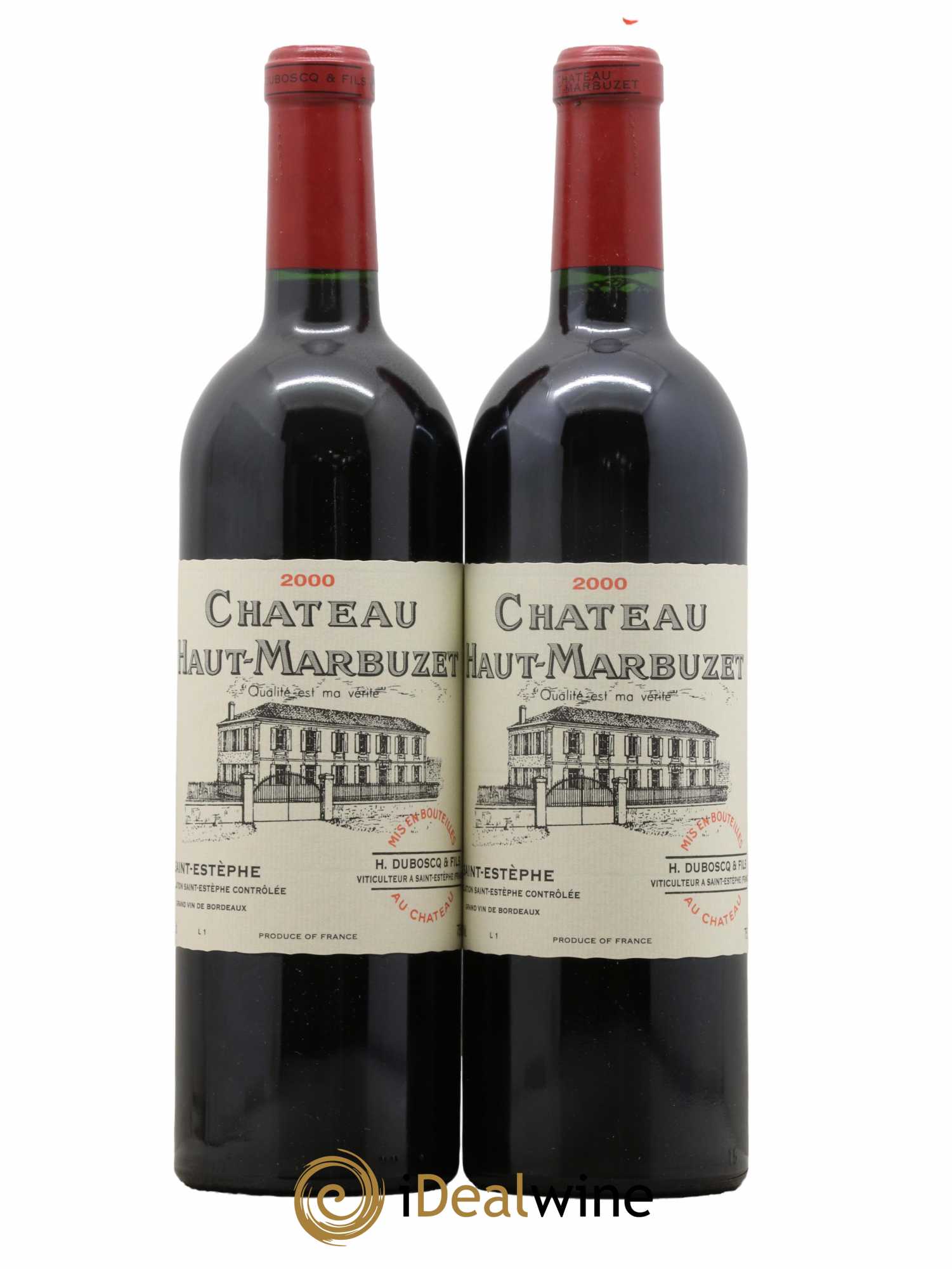 Château Haut Marbuzet 2000 - Lot de 2 bouteilles - 0