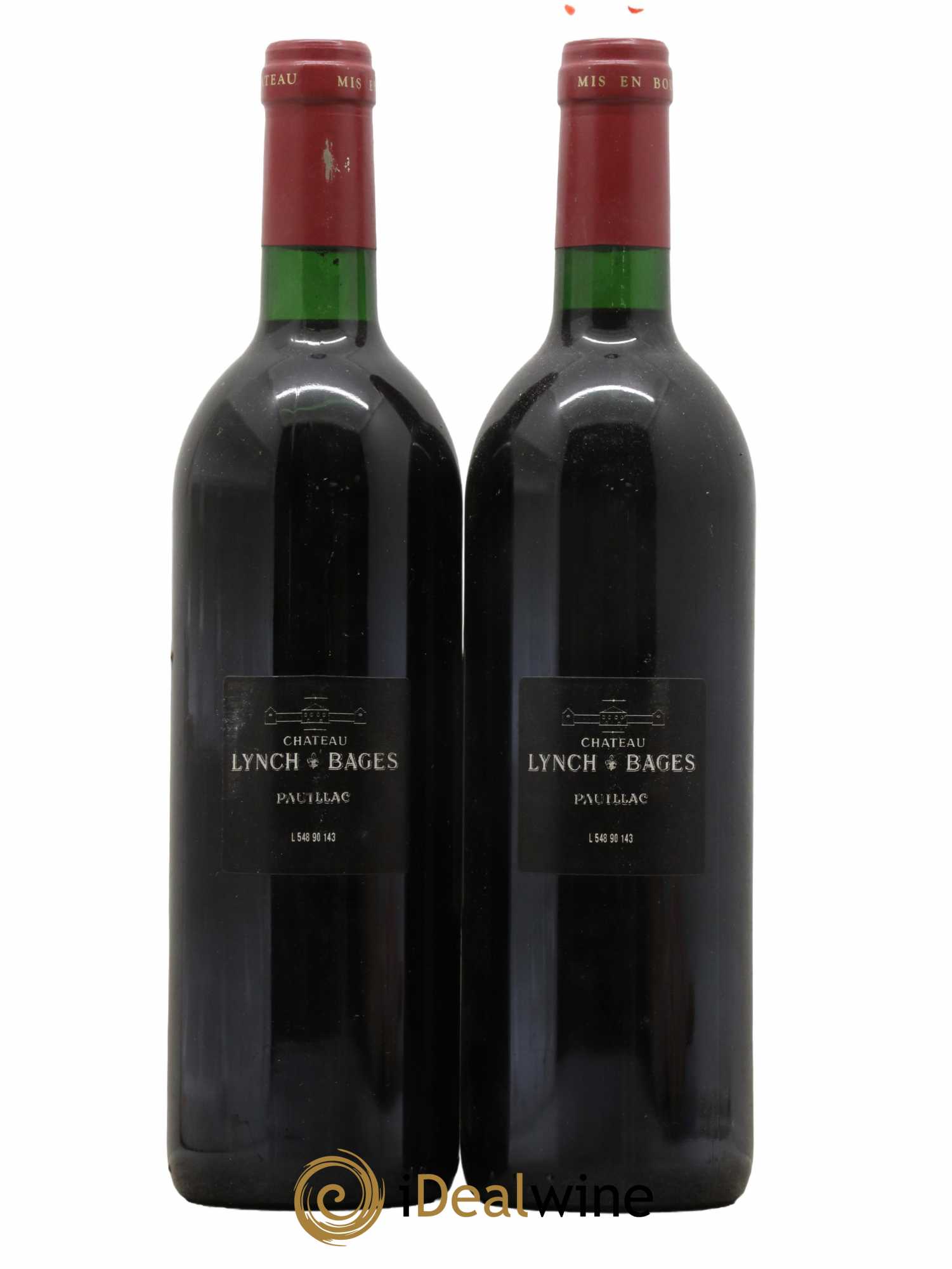 Château Lynch Bages 5ème Grand Cru Classé 1990 - Lot de 2 bouteilles - 1