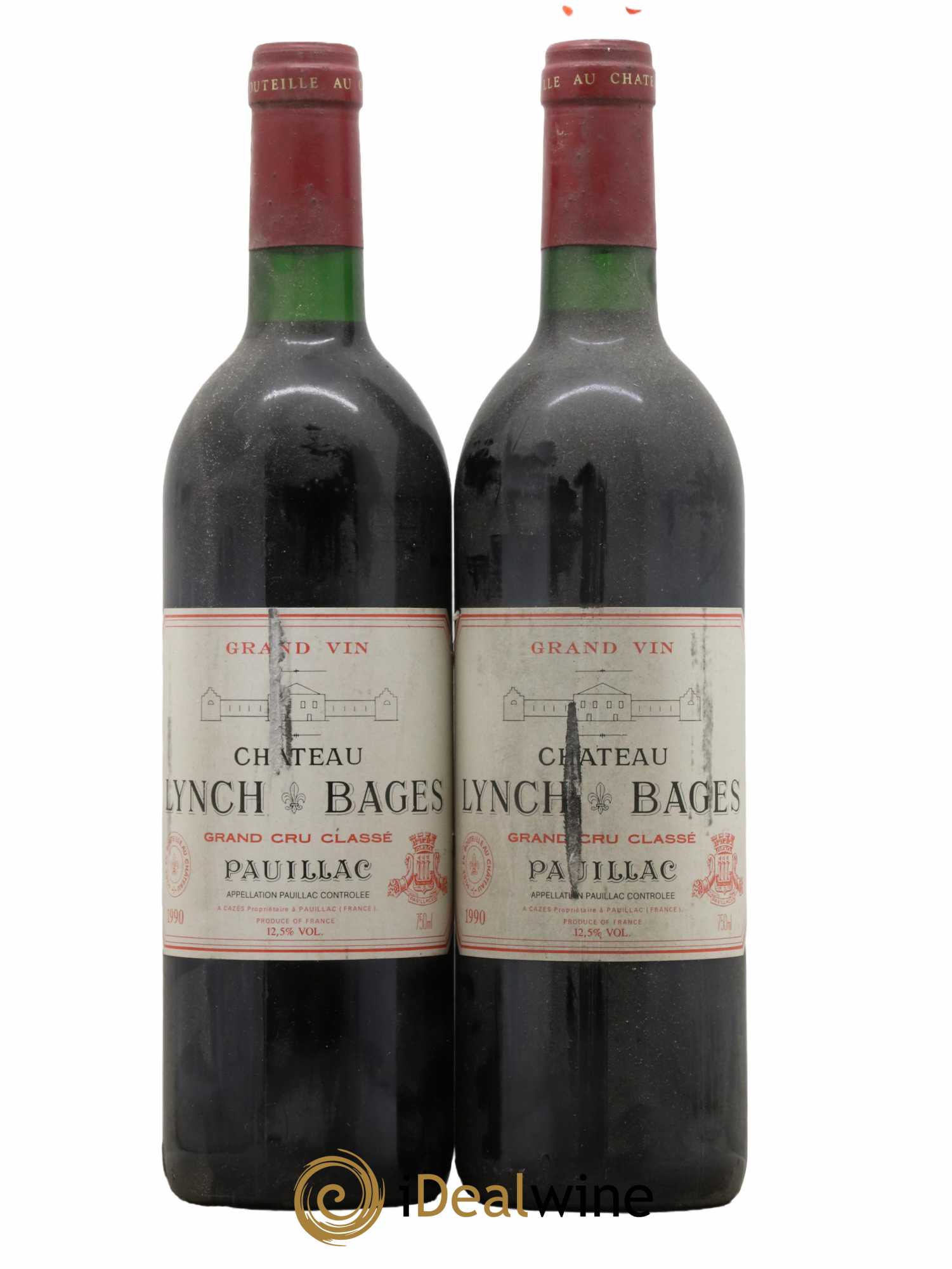 Château Lynch Bages 5ème Grand Cru Classé 1990 - Lot de 2 bouteilles - 0