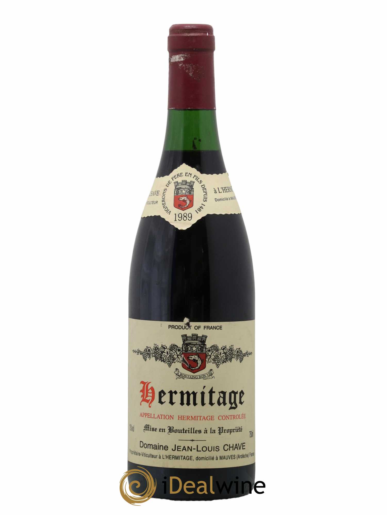 Hermitage Jean-Louis Chave 1989 - Lot de 1 bouteille - 0