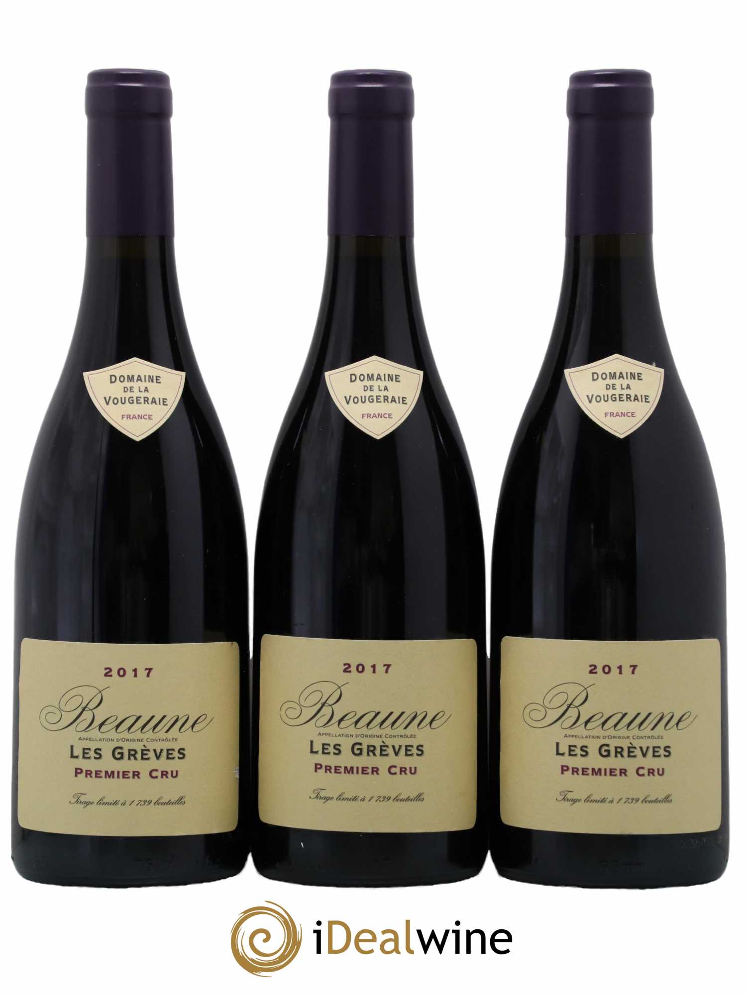 Beaune 1er Cru Les Grèves La Vougeraie 2017 - Lot de 3 bouteilles - 0