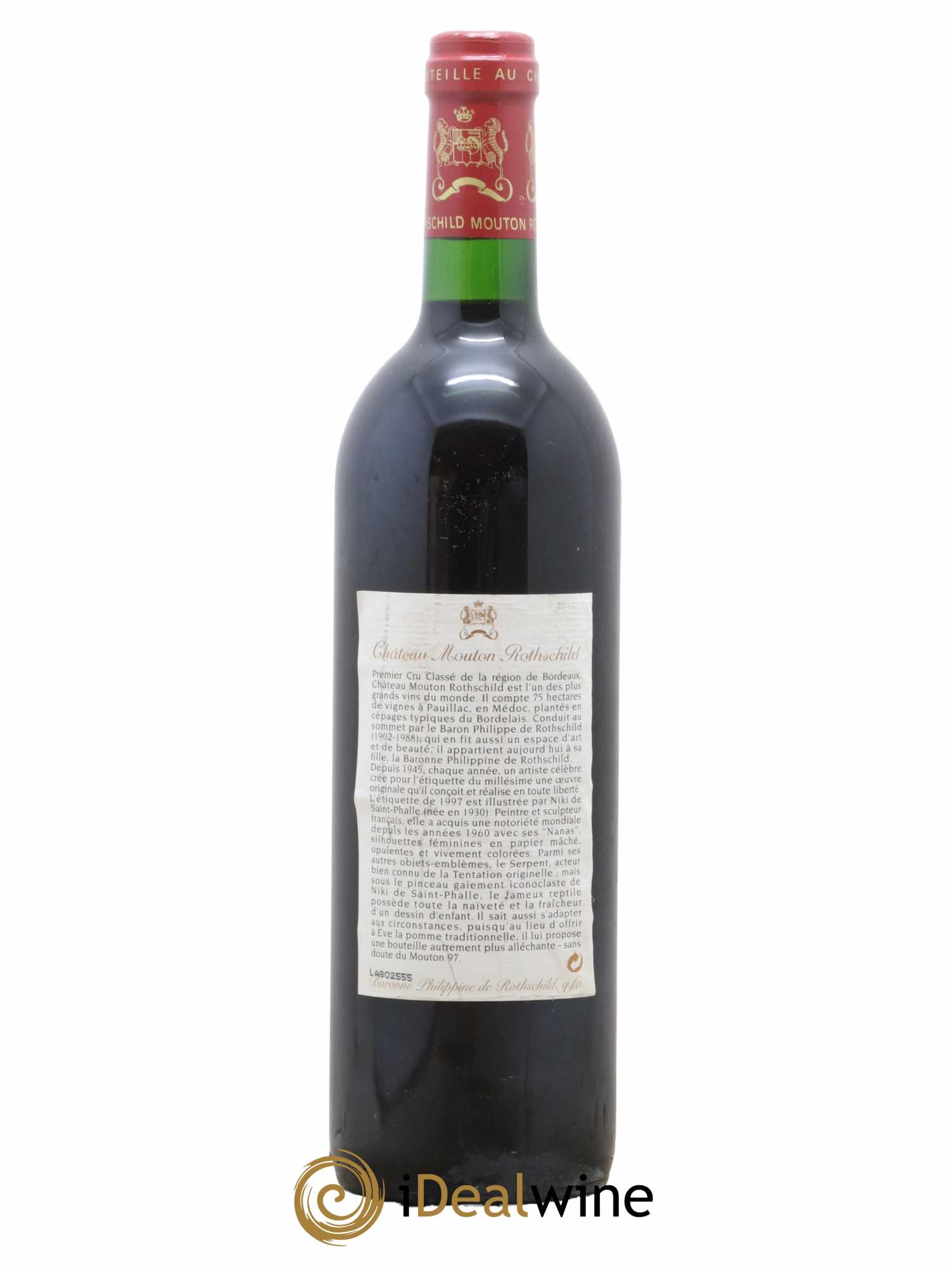 Château Mouton Rothschild 1er Grand Cru Classé 1997 - Lot de 1 bouteille - 1