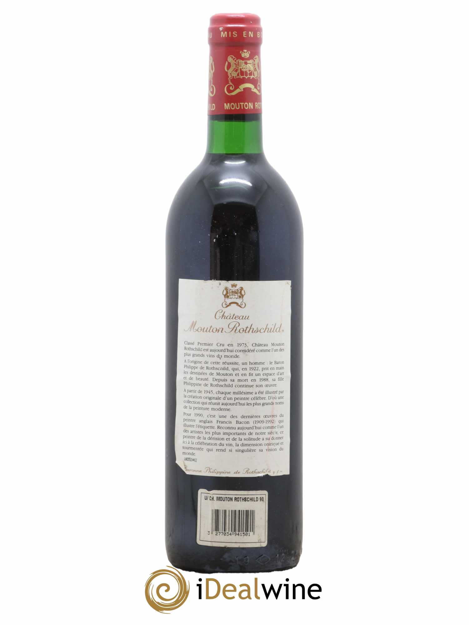 Château Mouton Rothschild 1er Grand Cru Classé 1990 - Lot de 1 bouteille - 1