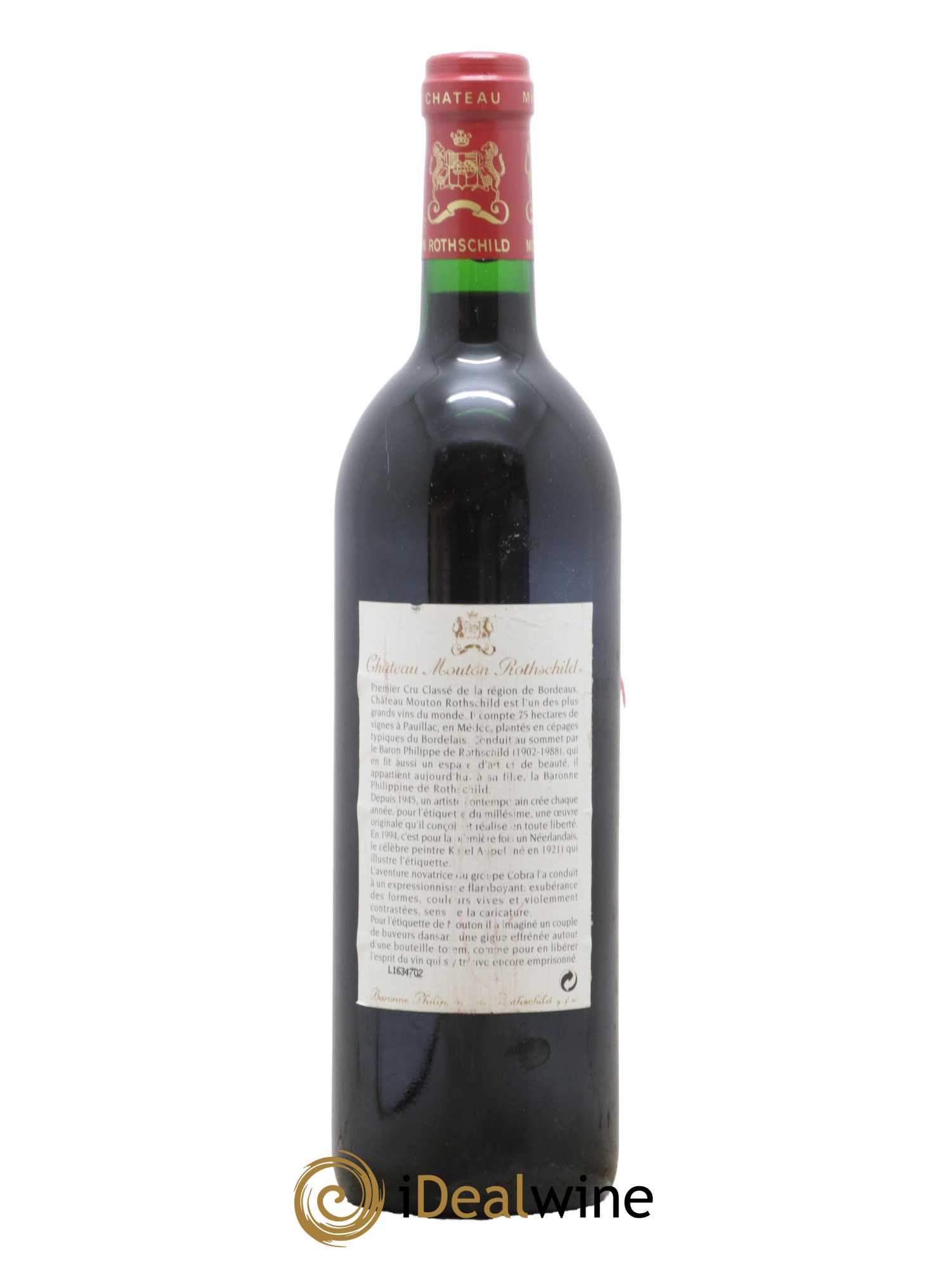 Château Mouton Rothschild 1er Grand Cru Classé 1994 - Lot de 1 bouteille - 1