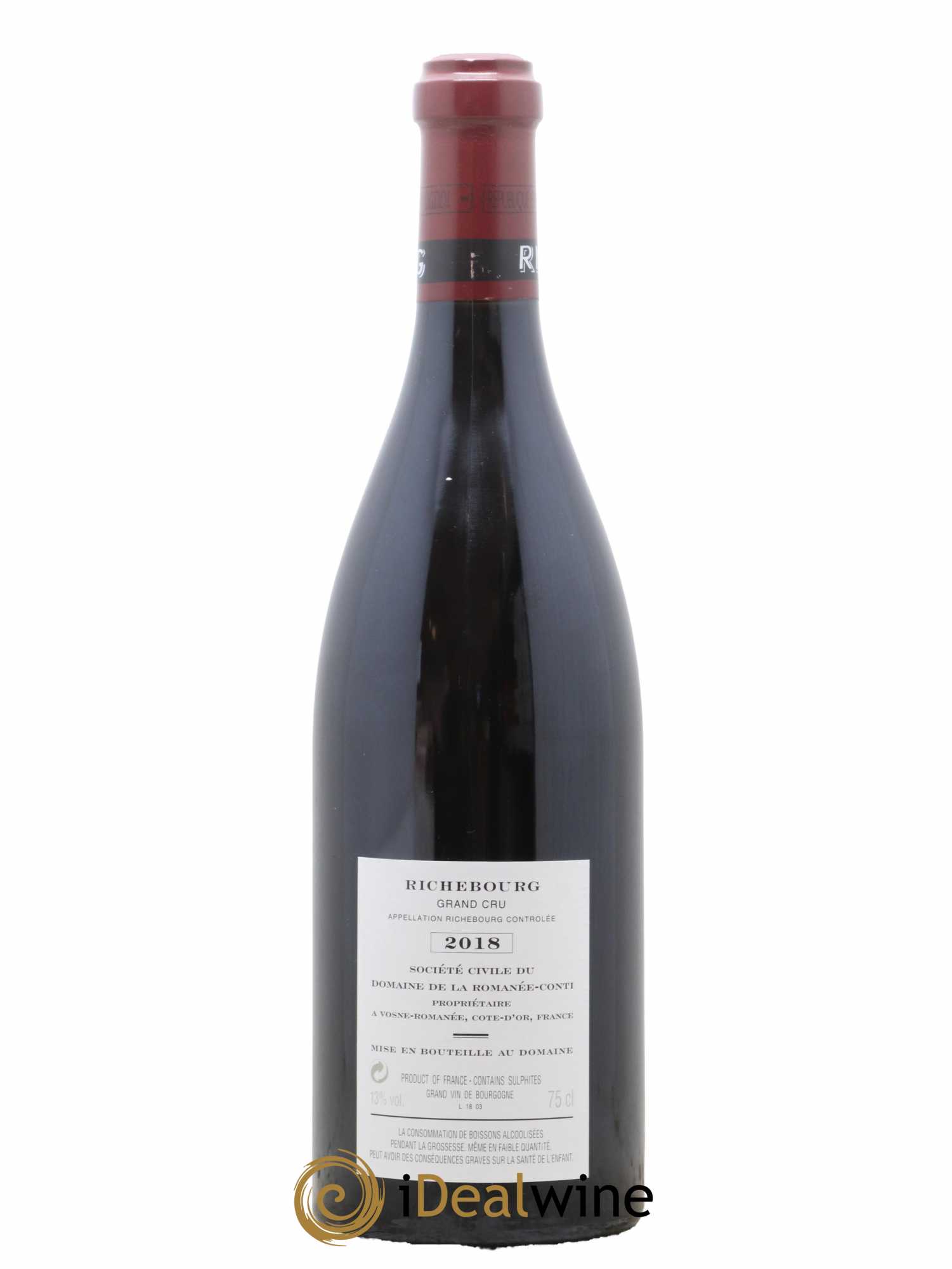 Richebourg Grand Cru Domaine de la Romanée-Conti 2018 - Lot of 1 bottle - 1