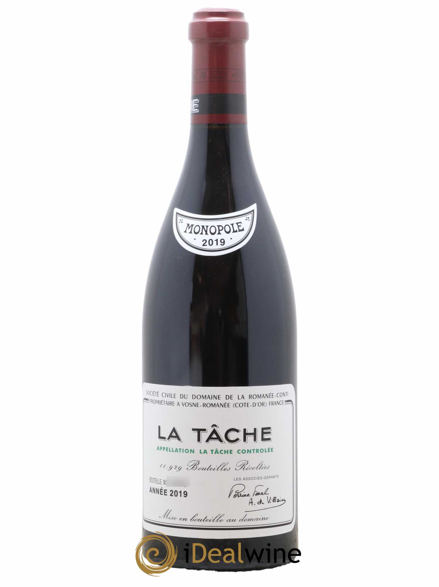 La Tâche Grand Cru Domaine de la Romanée-Conti 2019 - Lot of 1 bottle - 0