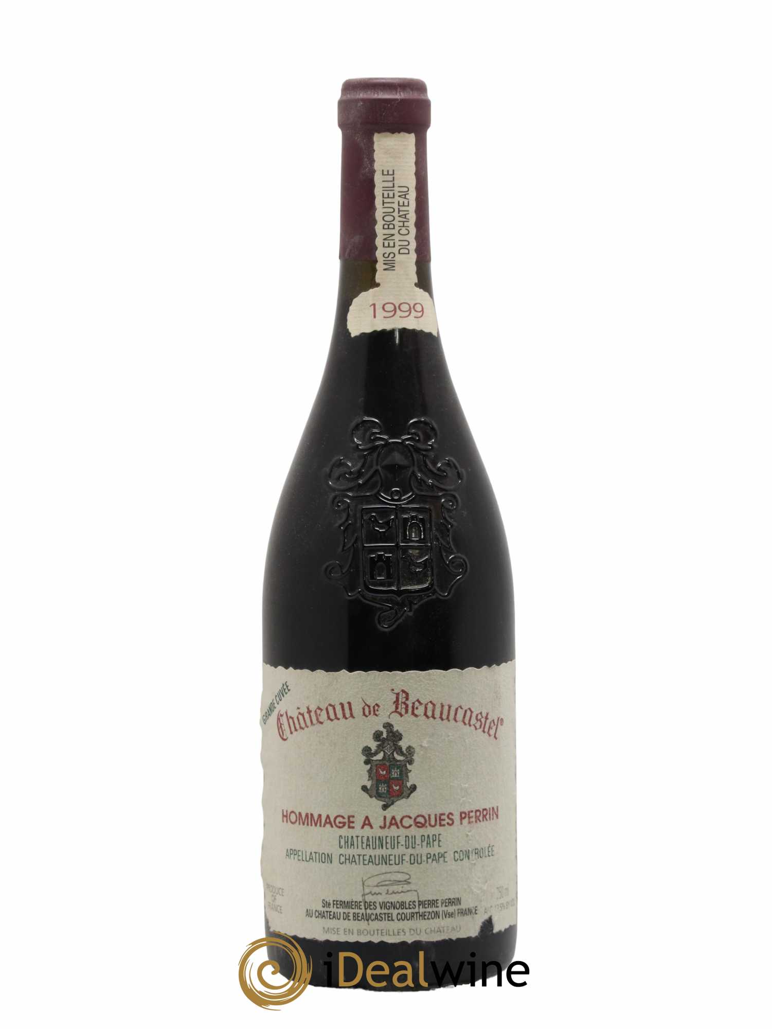 Châteauneuf-du-Pape Château de Beaucastel Hommage à Jacques Perrin Famille Perrin 1999 - Lot de 1 bouteille - 0