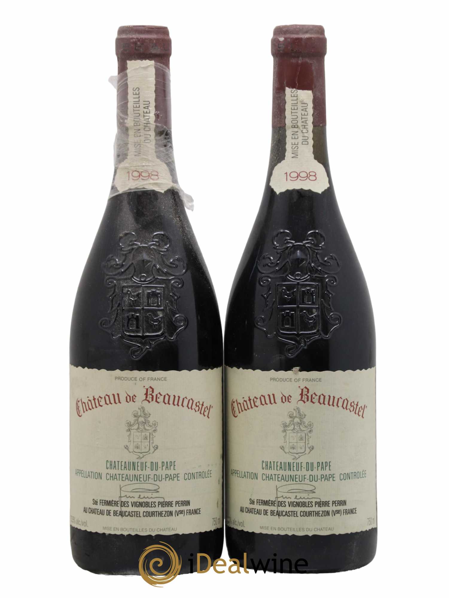 Châteauneuf-du-Pape Château de Beaucastel Famille Perrin 1998 - Lot de 2 bouteilles - 0