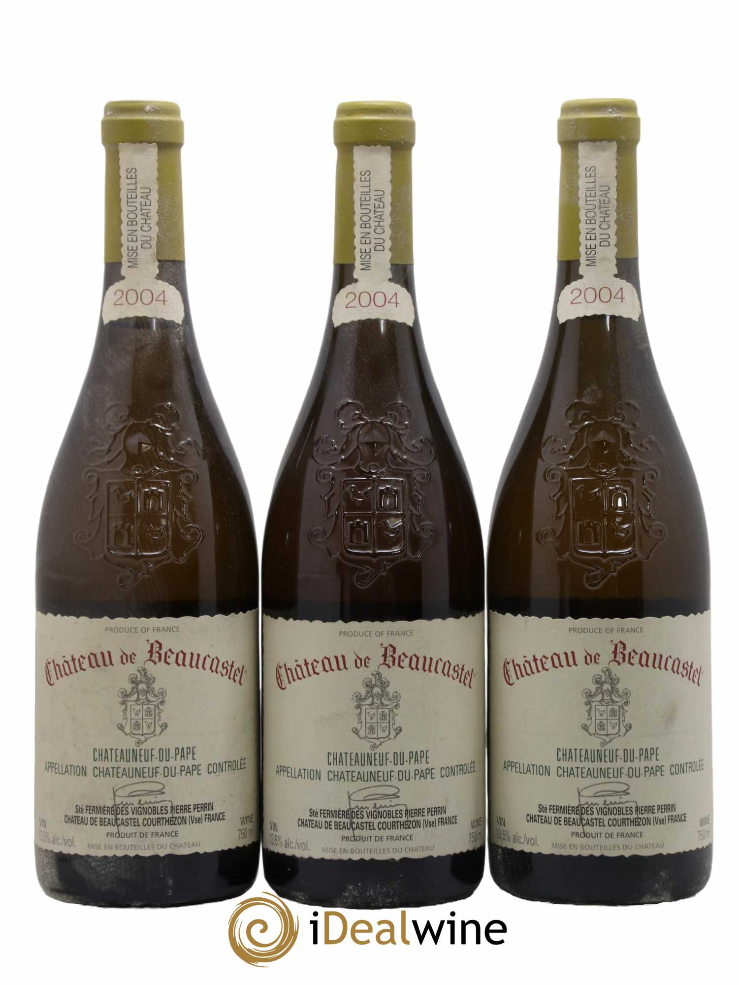 Châteauneuf-du-Pape Château de Beaucastel Famille Perrin 2004 - Lot de 3 bouteilles - 0