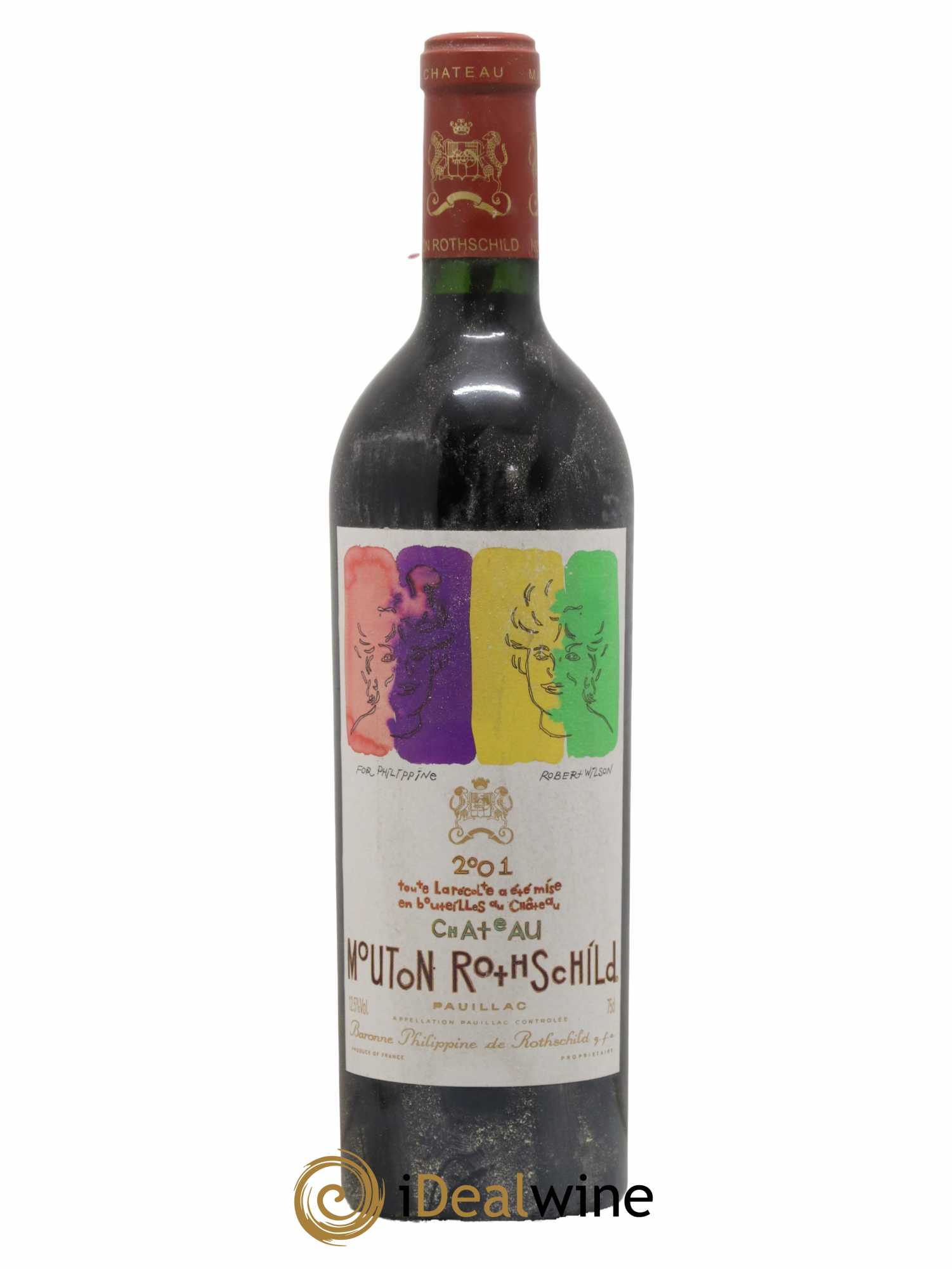 Château Mouton Rothschild 1er Grand Cru Classé 2001 - Lot de 1 bouteille - 0