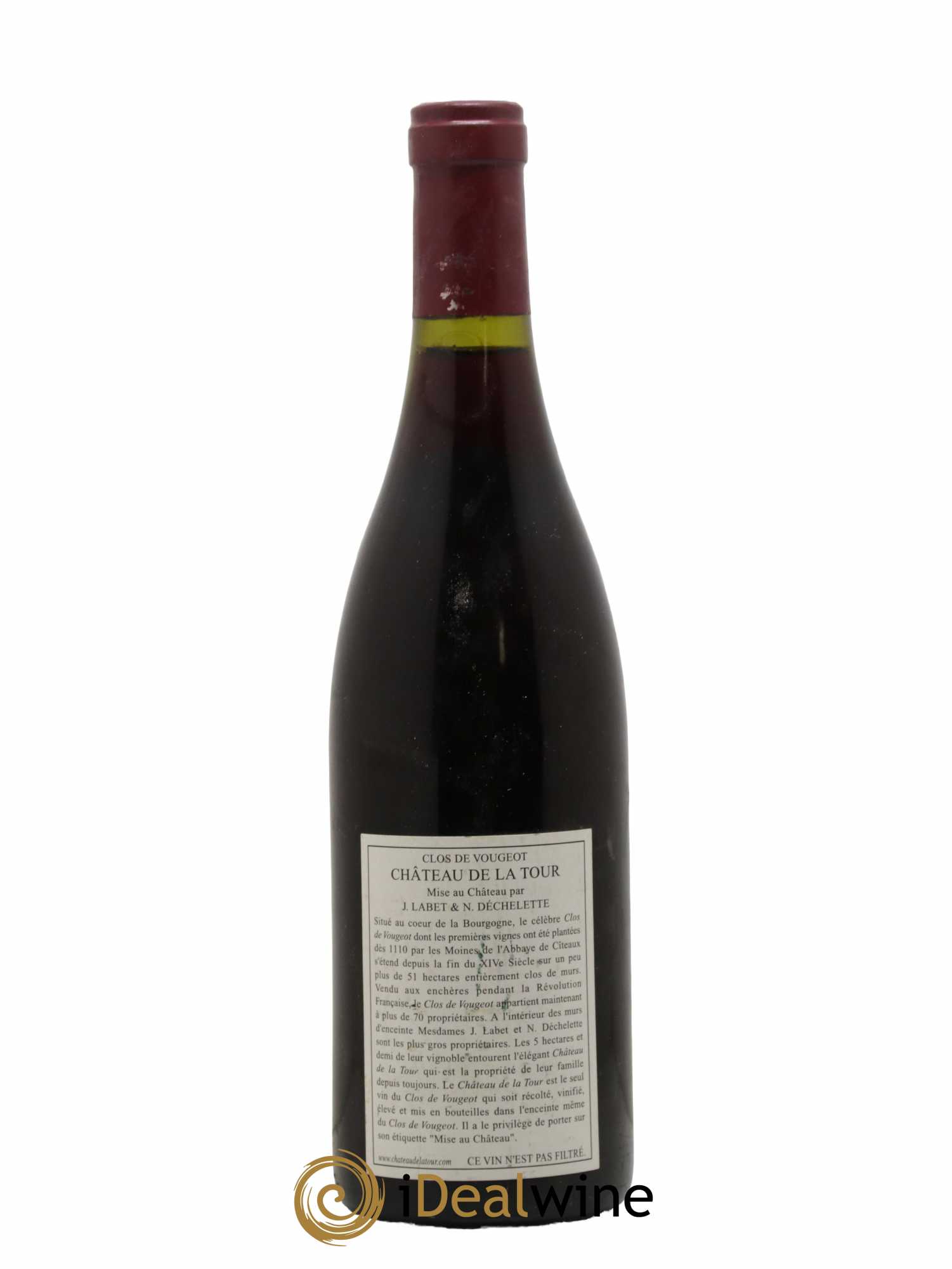 Clos de Vougeot Grand Cru Château de La Tour 2000 - Lot de 1 bouteille - 1