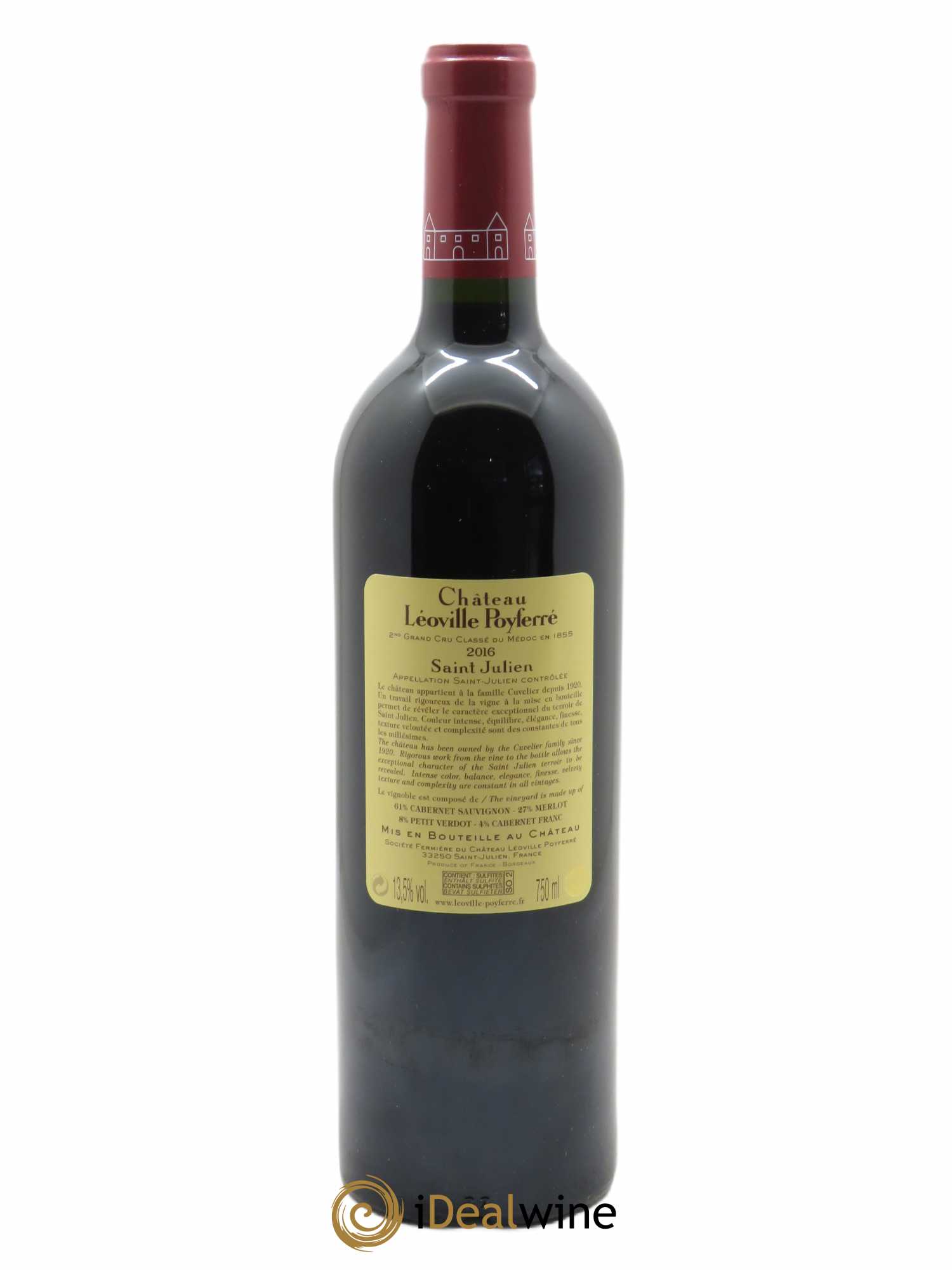 Château Léoville Poyferré 2ème Grand Cru Classé (CBO à partir de 12 bts) 2016 - Lot de 1 bouteille - 1