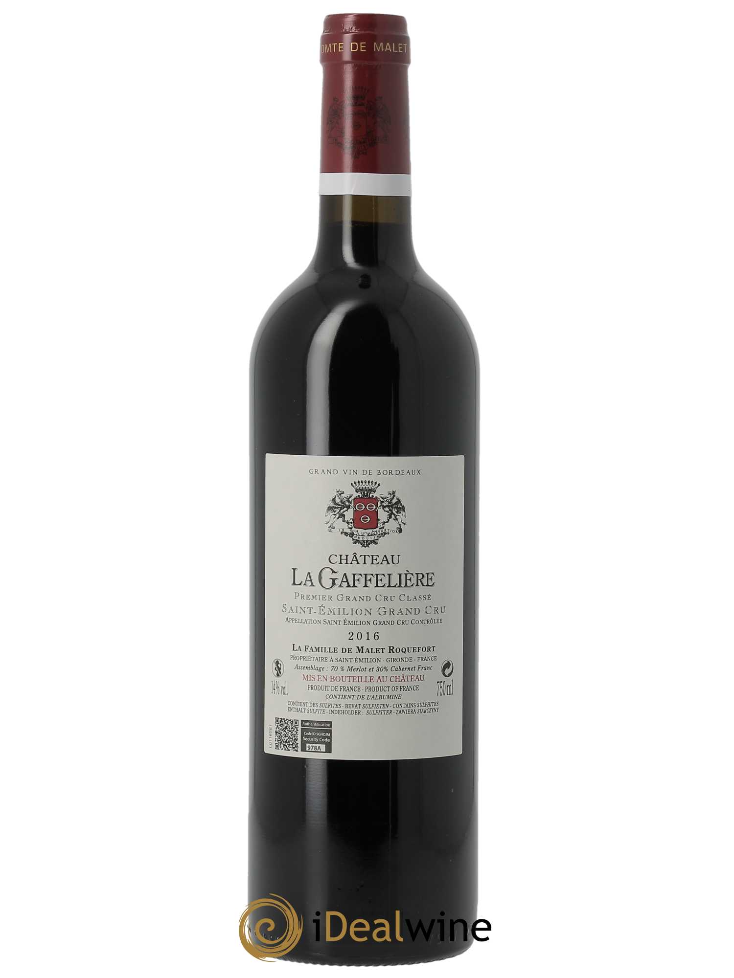 Château la Gaffelière 1er Grand Cru Classé B  2016 - Lot of 1 bottle - 1