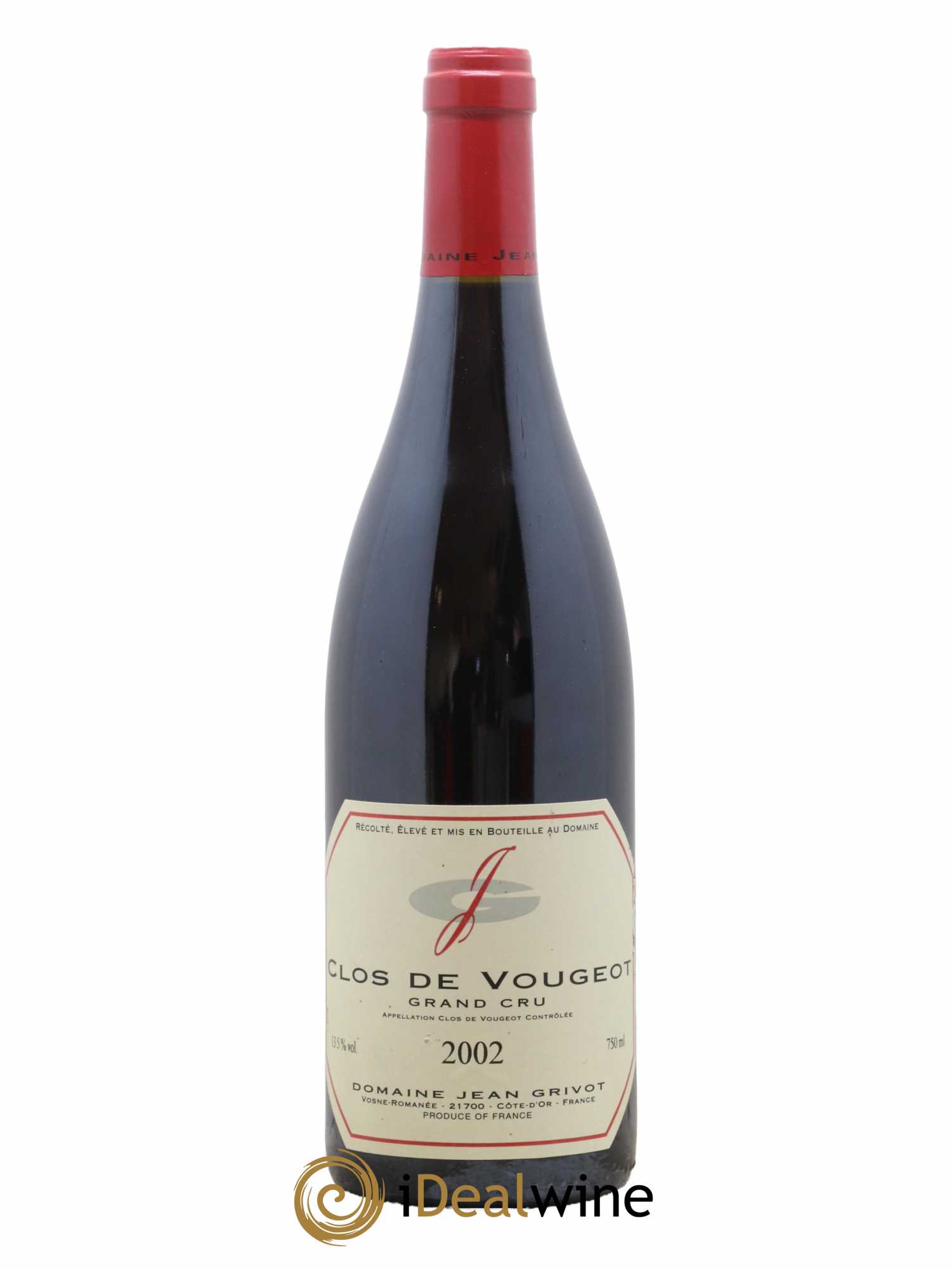 Clos de Vougeot Grand Cru Jean Grivot 2002 - Lot de 1 bouteille - 0