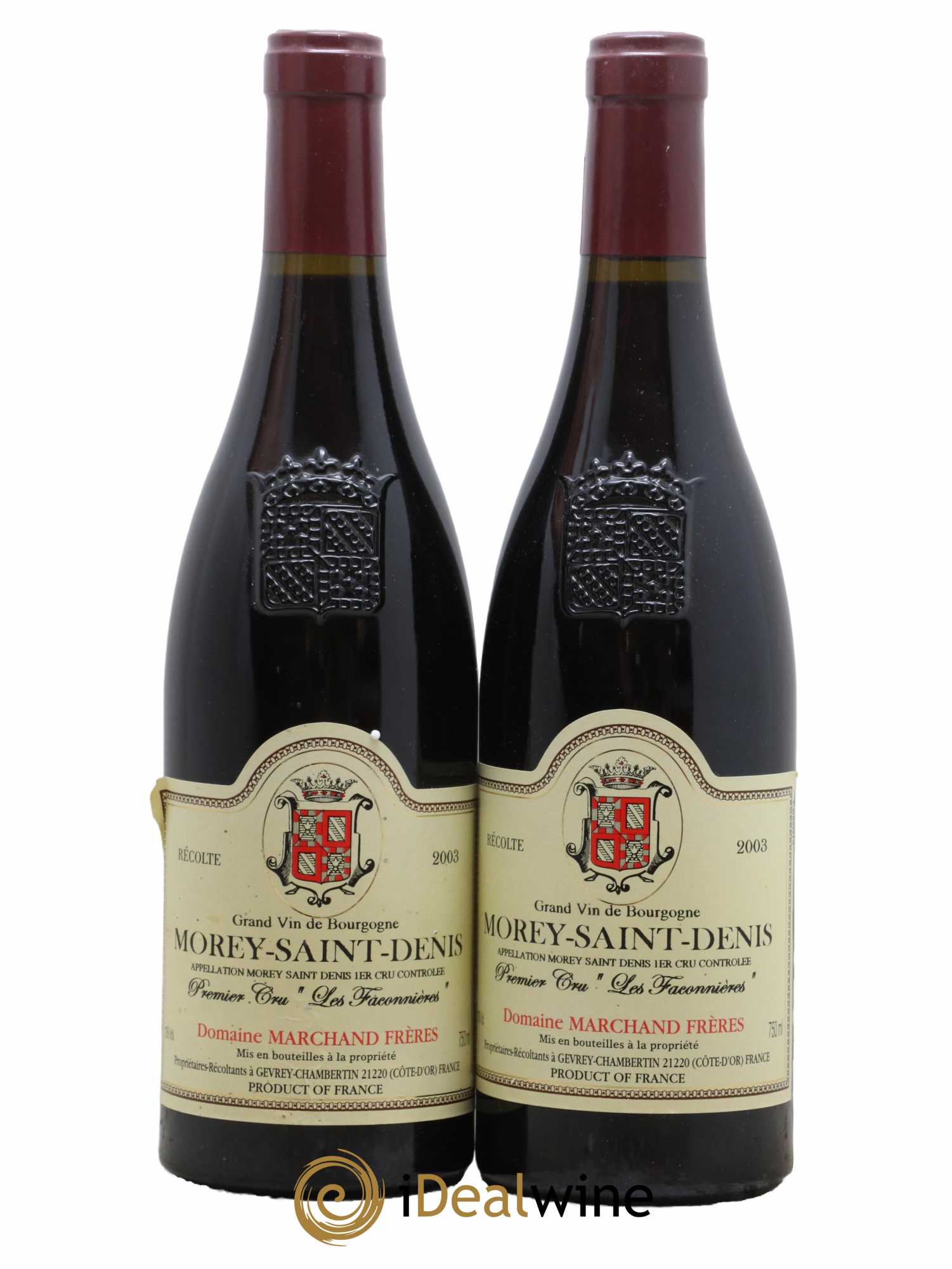 Morey-Saint-Denis 1er Cru Faconnières Marchand Frères 2003 - Lot de 2 bouteilles - 0