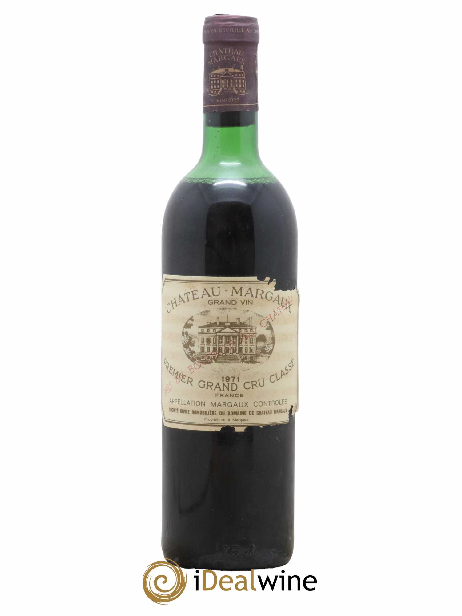 Château Margaux 1er Grand Cru Classé 1971 - Lot de 1 bouteille - 0