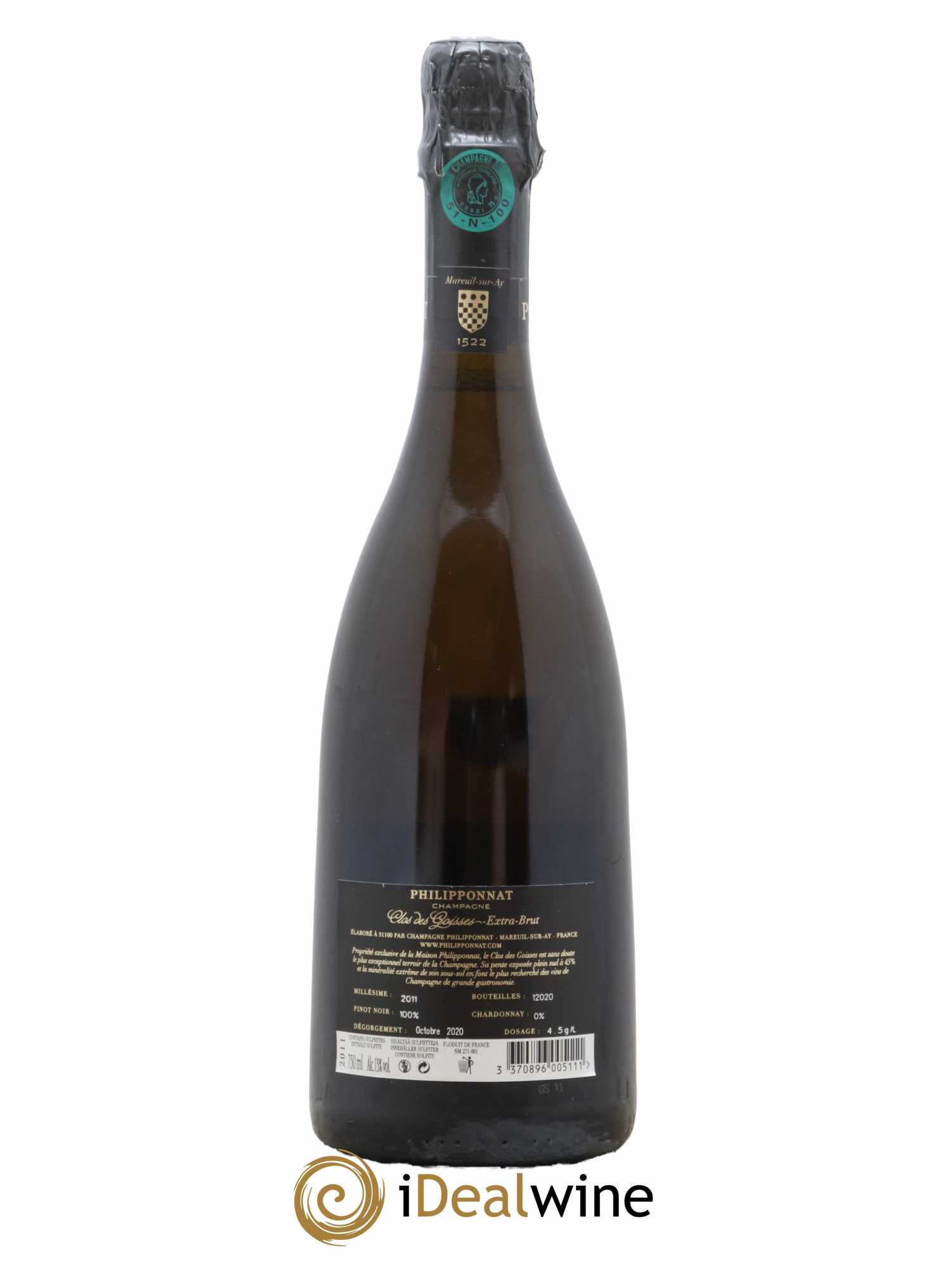 Clos des Goisses Philipponnat 2011 - Lot de 1 bouteille - 2