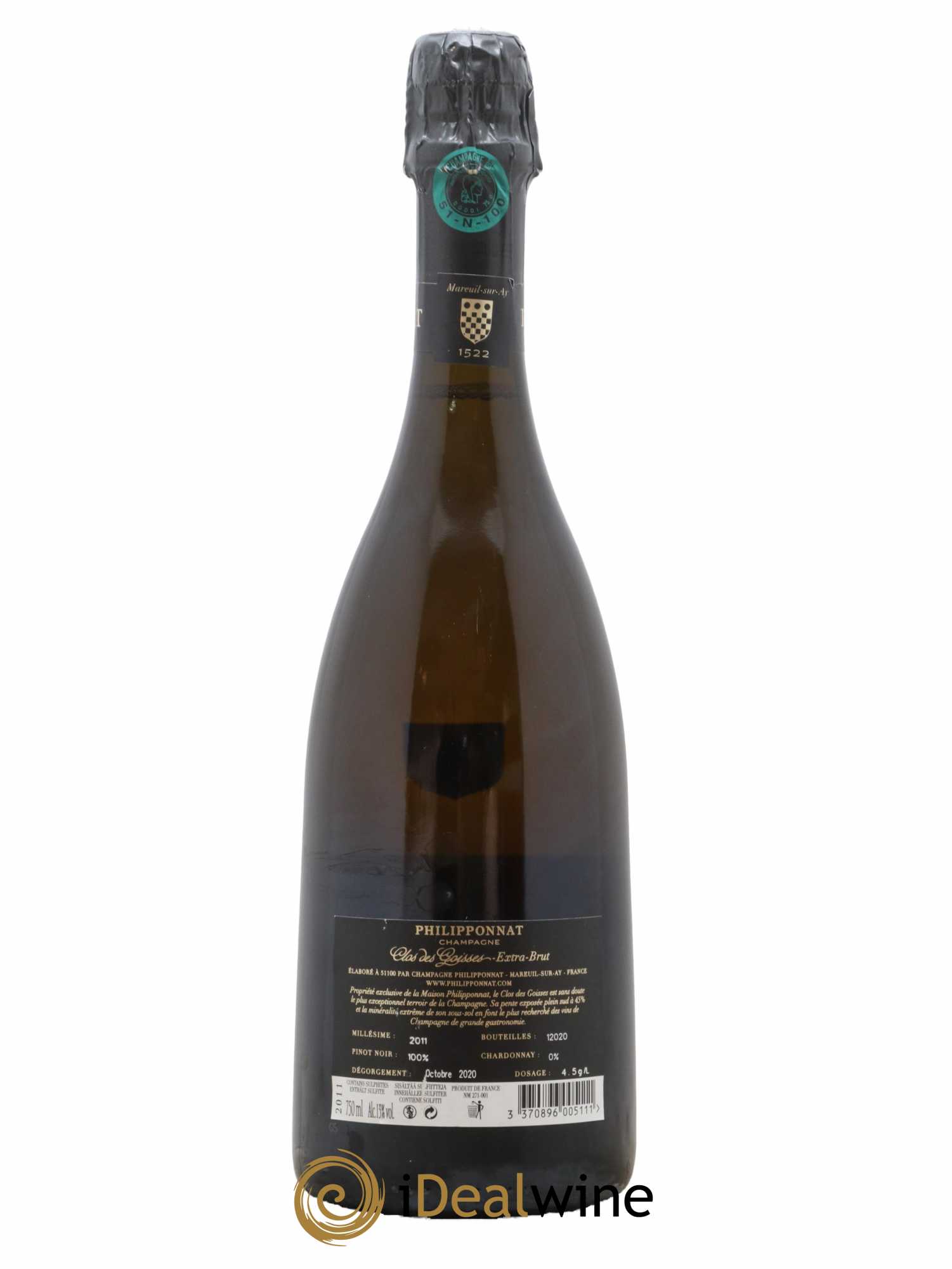 Clos des Goisses Philipponnat 2011 - Lotto di 1 bottiglia - 2