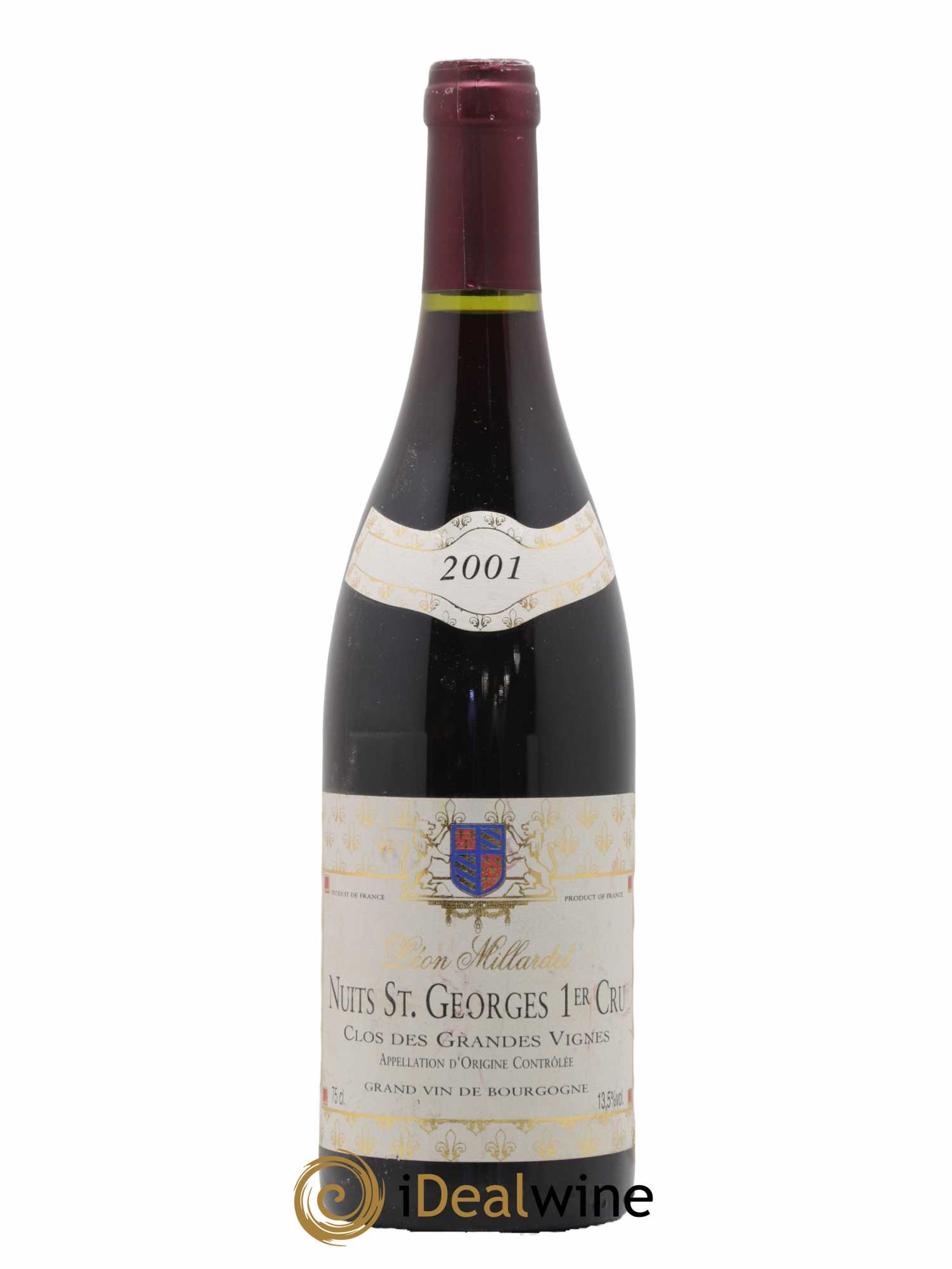 Nuits-Saint-Georges 1er Cru Clos Des Grandes Vignes Domaine Leon Millardet 2001 - Lot de 1 bouteille - 0