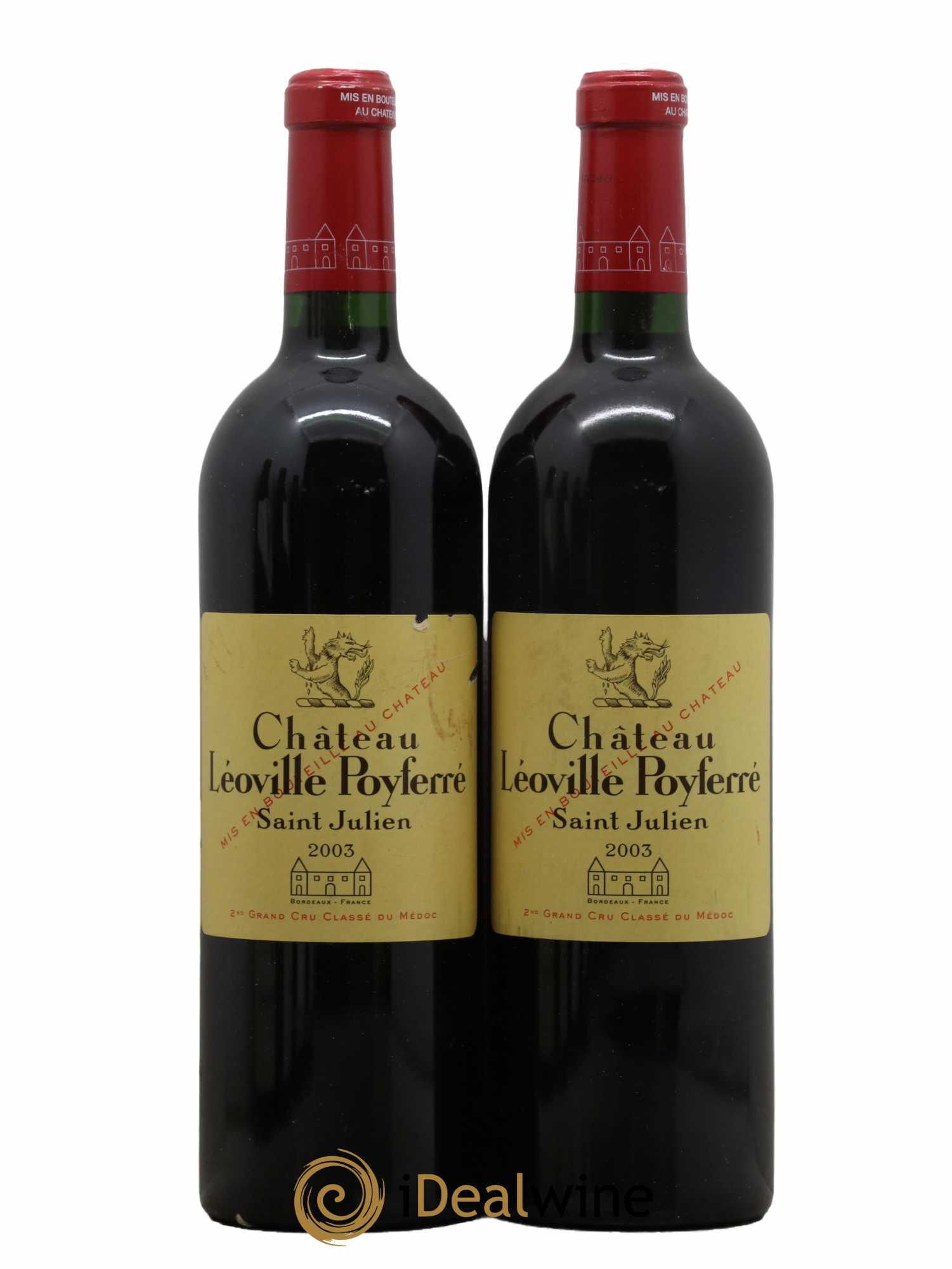 Château Léoville Poyferré 2ème Grand Cru Classé 2003 - Lot de 2 bouteilles - 0