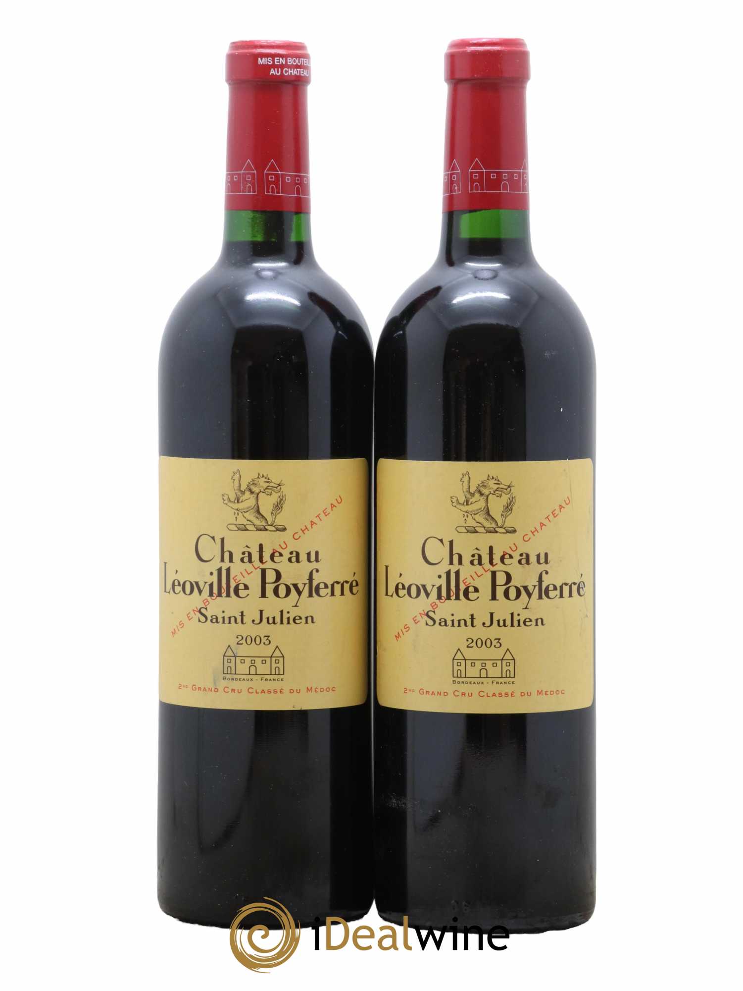 Château Léoville Poyferré 2ème Grand Cru Classé 2003 - Lot de 2 bouteilles - 0