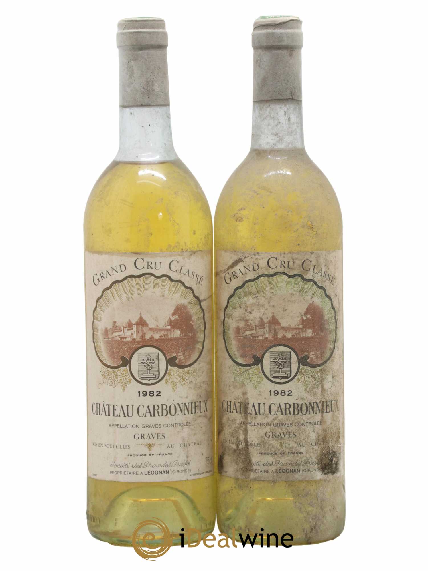 Château Carbonnieux Cru Classé de Graves 1982 - Lot de 2 bouteilles - 0